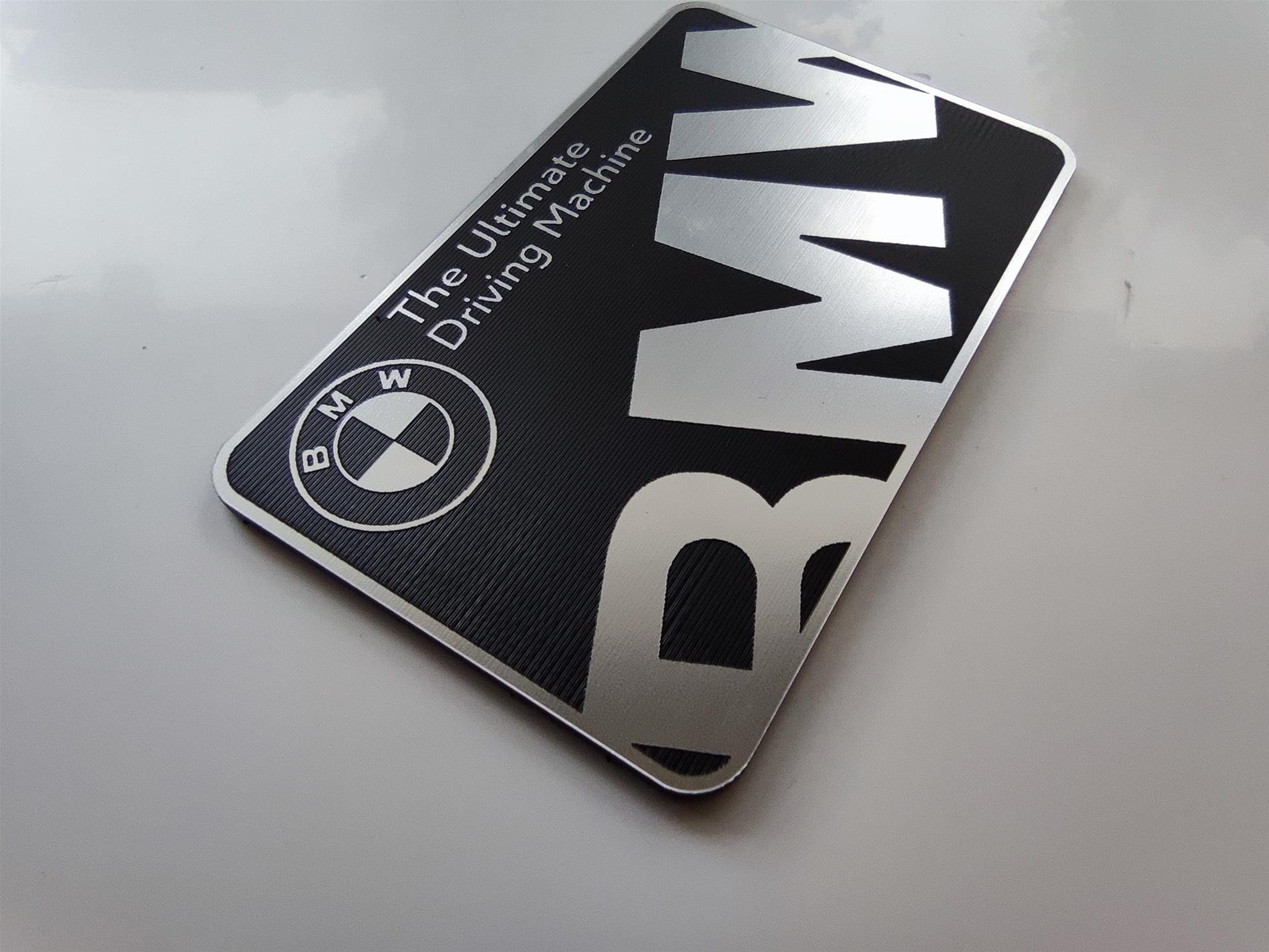 BMW siyah etiket The ultimate driving machine amblem decal - Resim 3