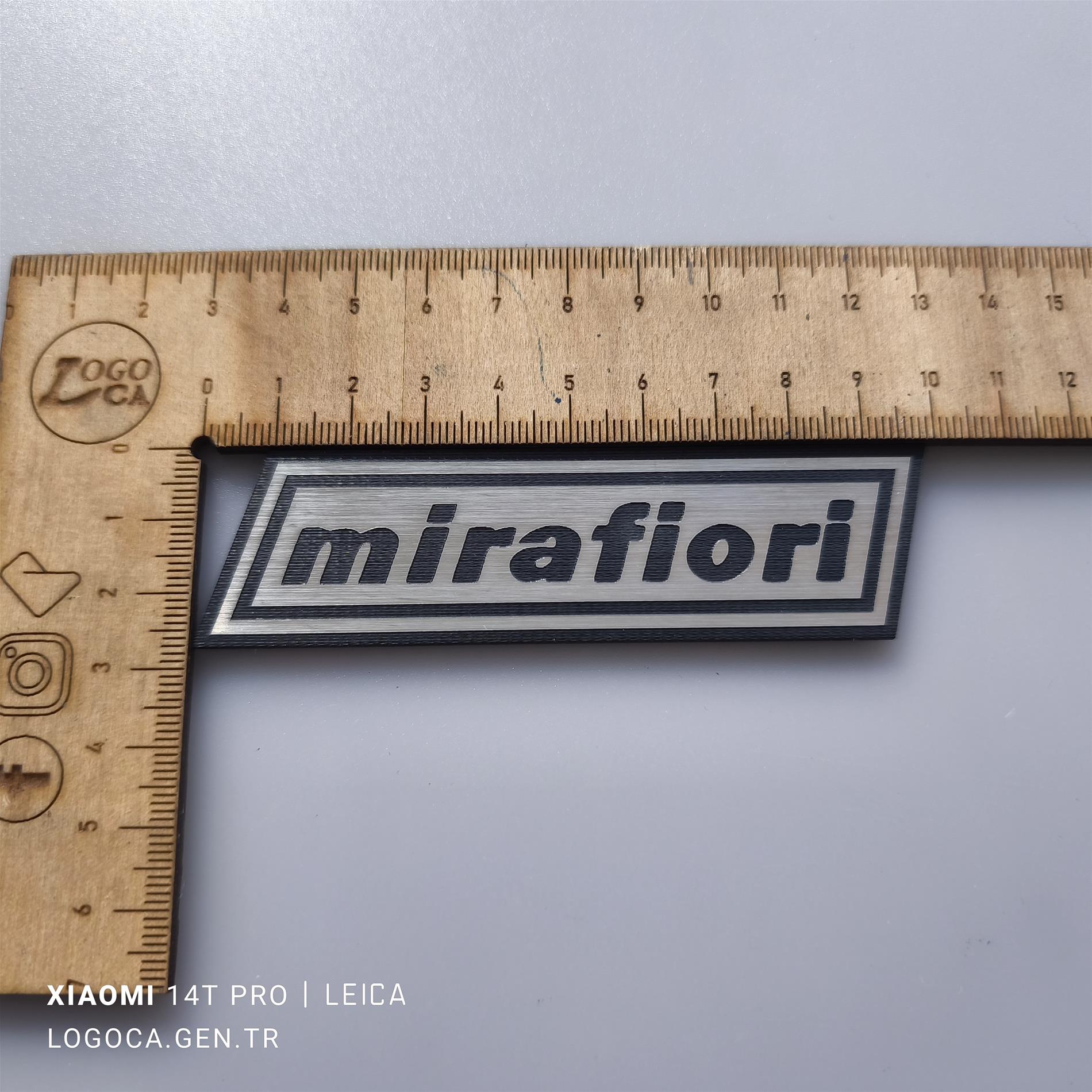 Mirafiori etiket 2 farklı ölçü