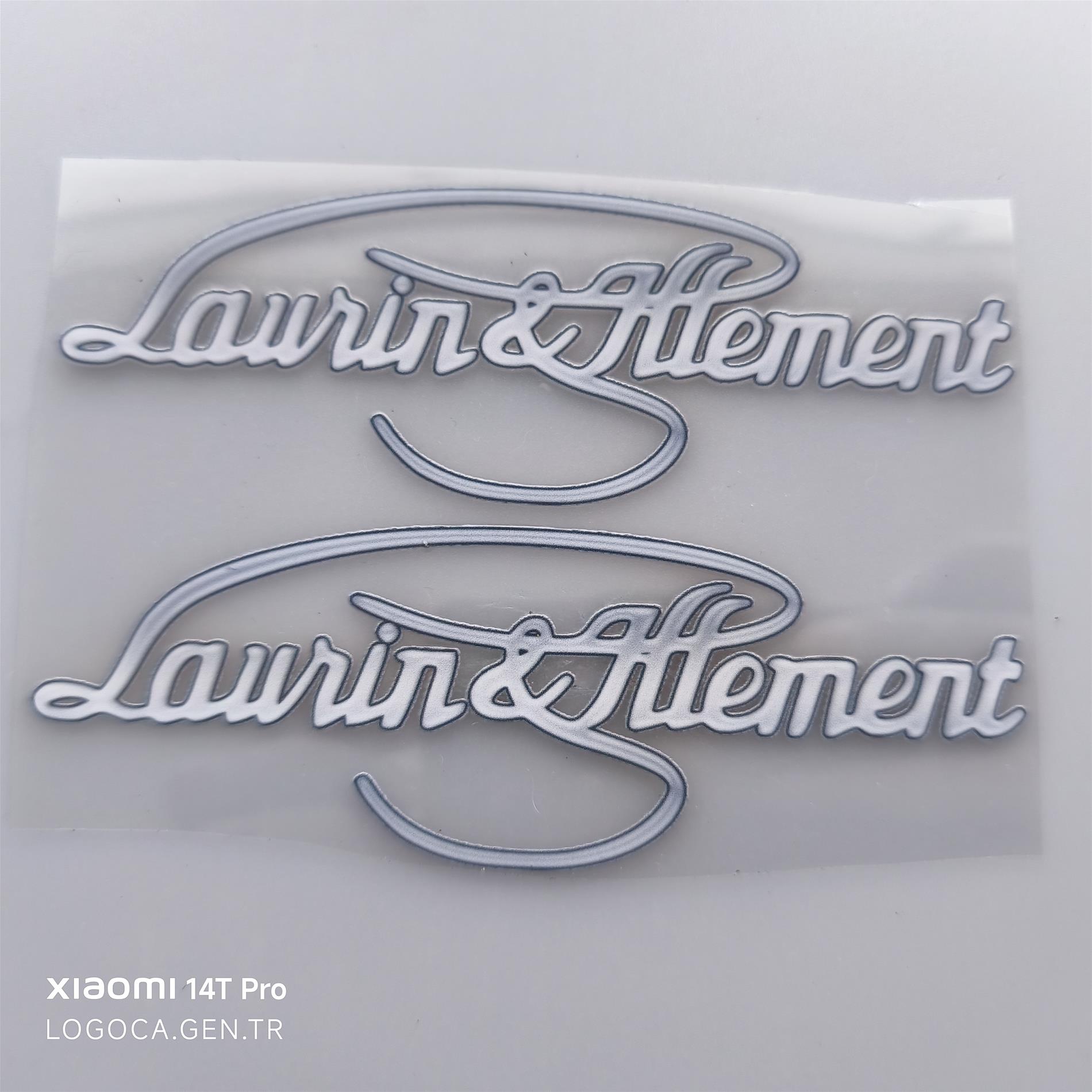 Skoda Laurin klement UV baskı etiket (2 adet 12x4cm) - Resim 4