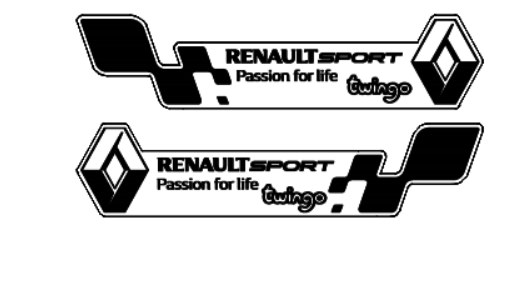 Renault Passion for life kişileştirilebilir sağ sol çamurluk etiketi - Resim 5