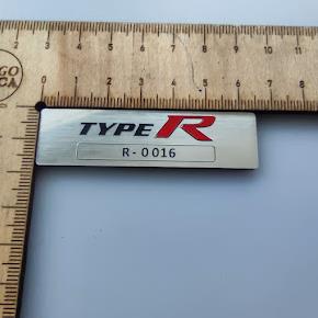 Honda TYPE Numaralı etiket - Resim 7