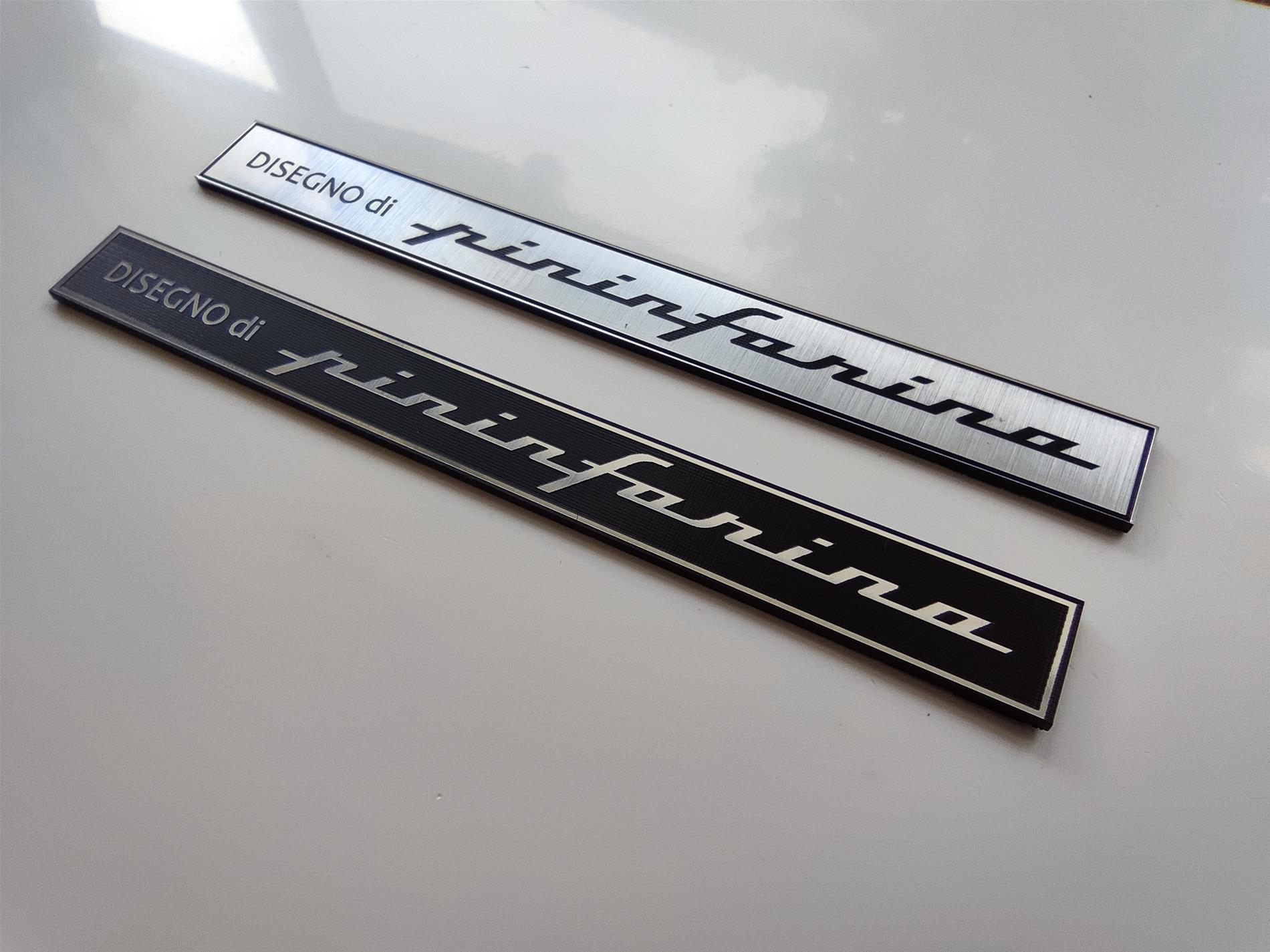 2li takım Disegno di Pininfarina plaket etiket gümüş veya siyah 2 renk seçenekli - Resim 2