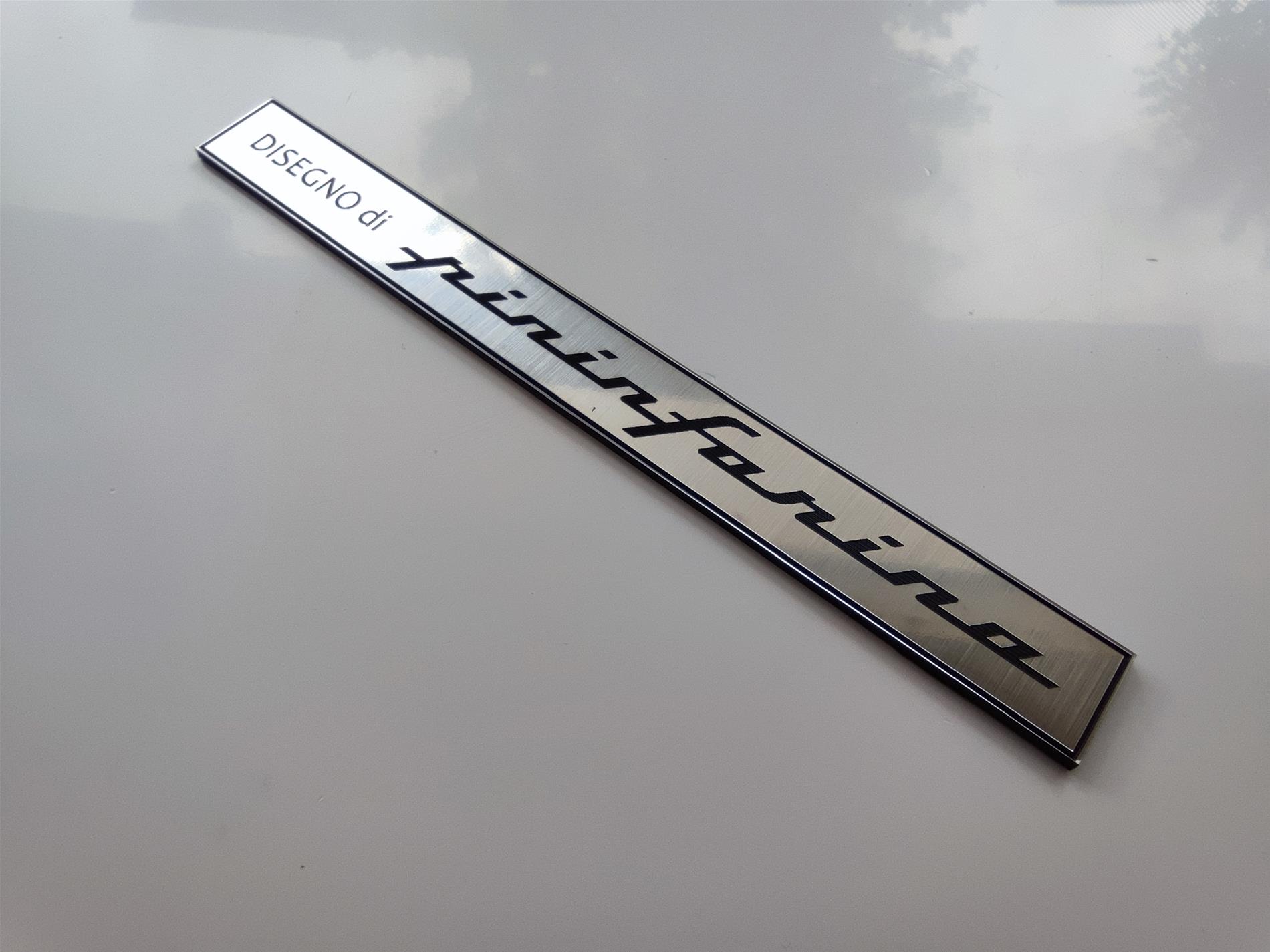 2li takım Disegno di Pininfarina plaket etiket gümüş veya siyah 2 renk seçenekli - Resim 3