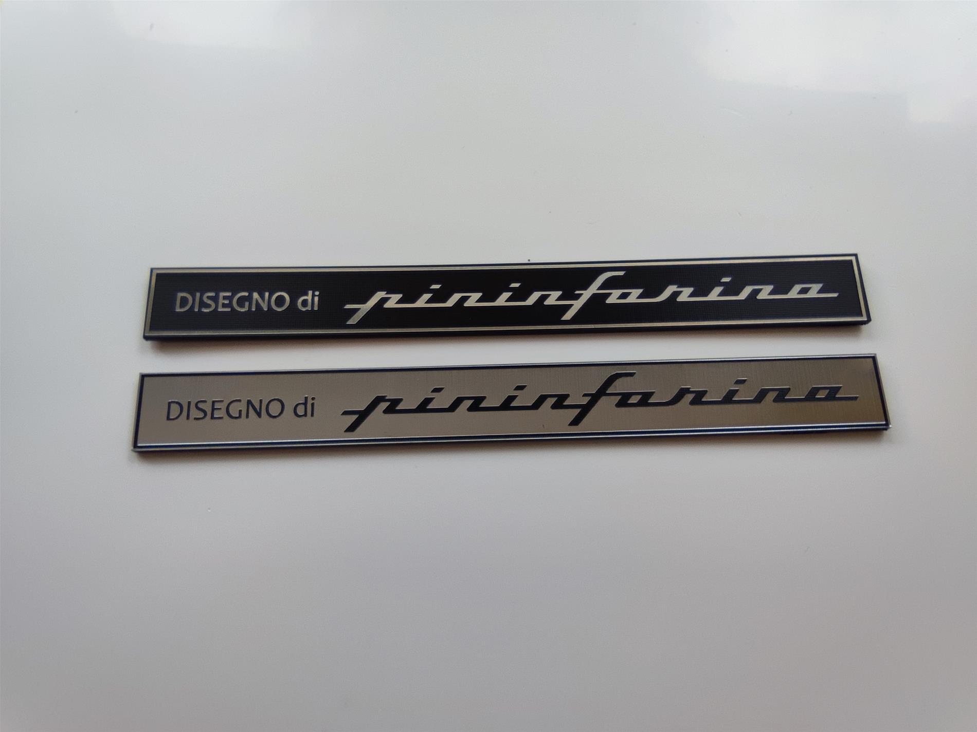 2li takım Disegno di Pininfarina plaket etiket gümüş veya siyah 2 renk seçenekli - Resim 6