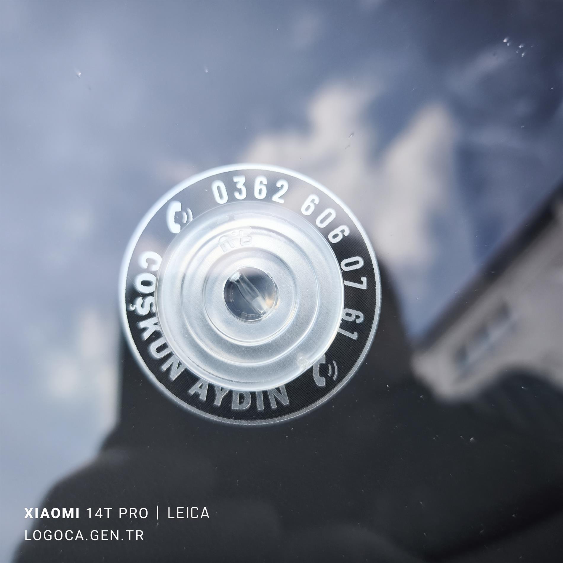 Araç içi tek Vantuzlu Yuvarlak isimli Numaratör size özel telefon numaralığı - Resim 3