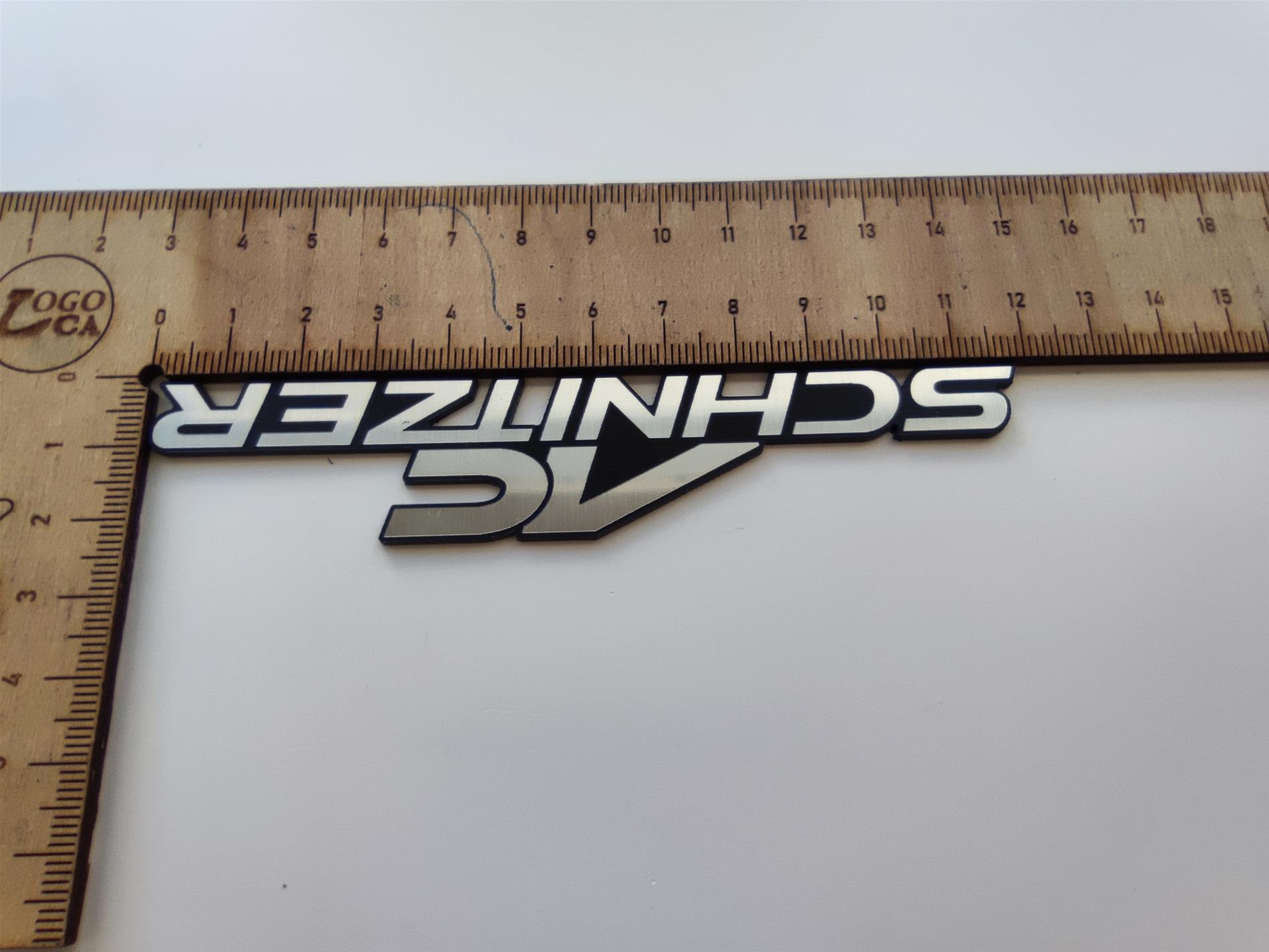 AC Schnitzer logo etiket Gümüş siyah yapıştırma - Resim 4