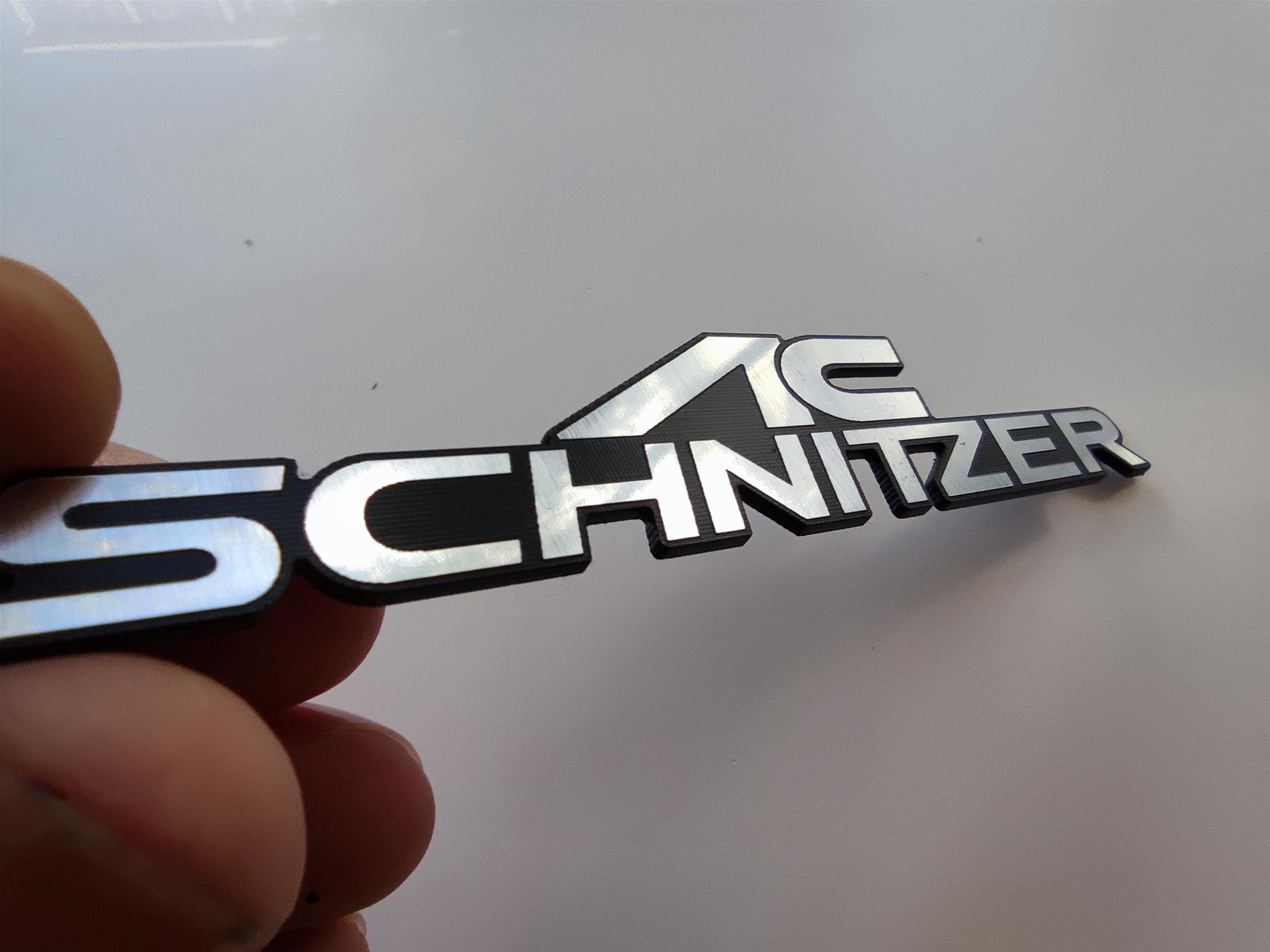 AC Schnitzer logo etiket Gümüş siyah yapıştırma - Resim 5