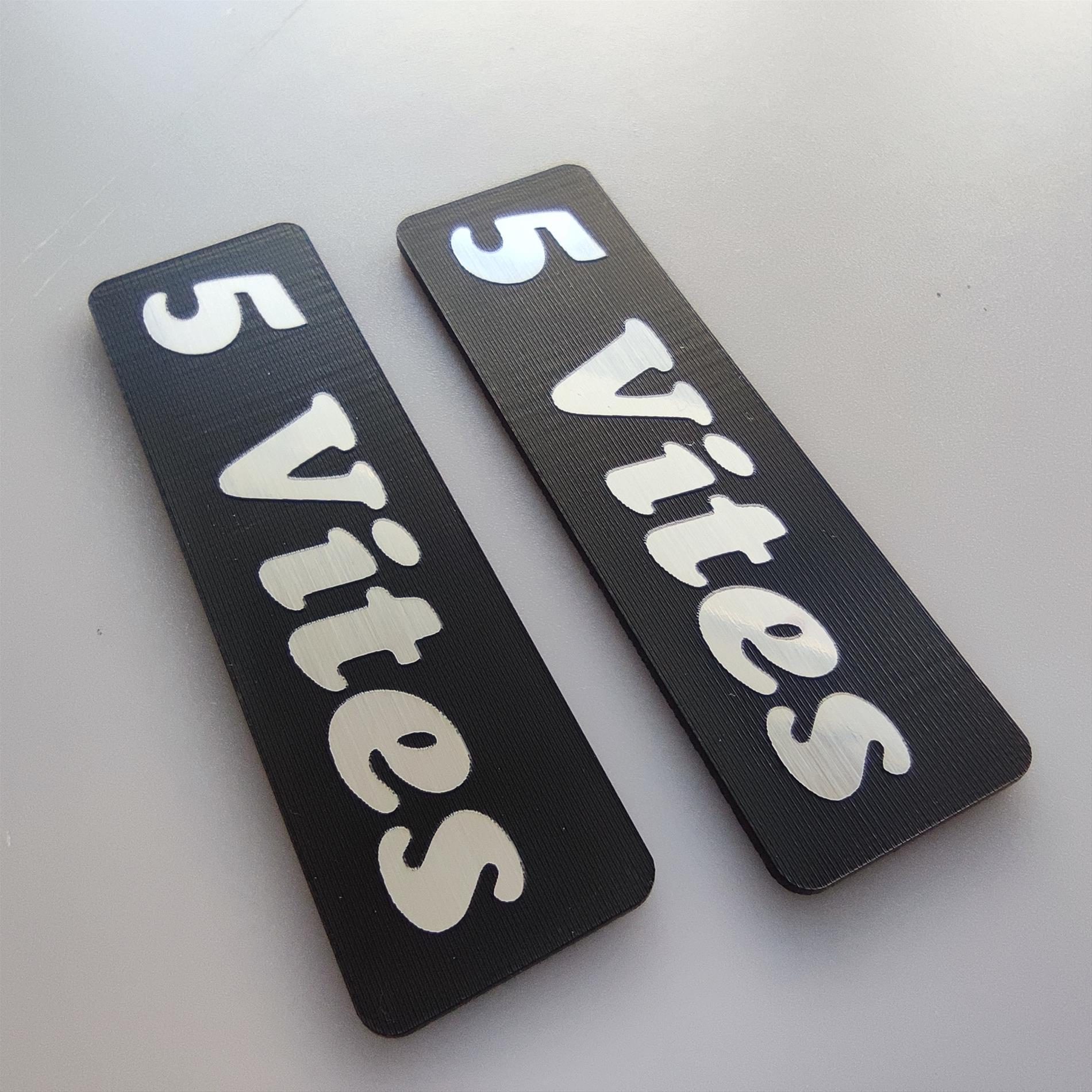 2x Renault toros 5 vites yazısı reno toros 5 vites yazısı reno 12 - Gümüş Siyah - Resim 2