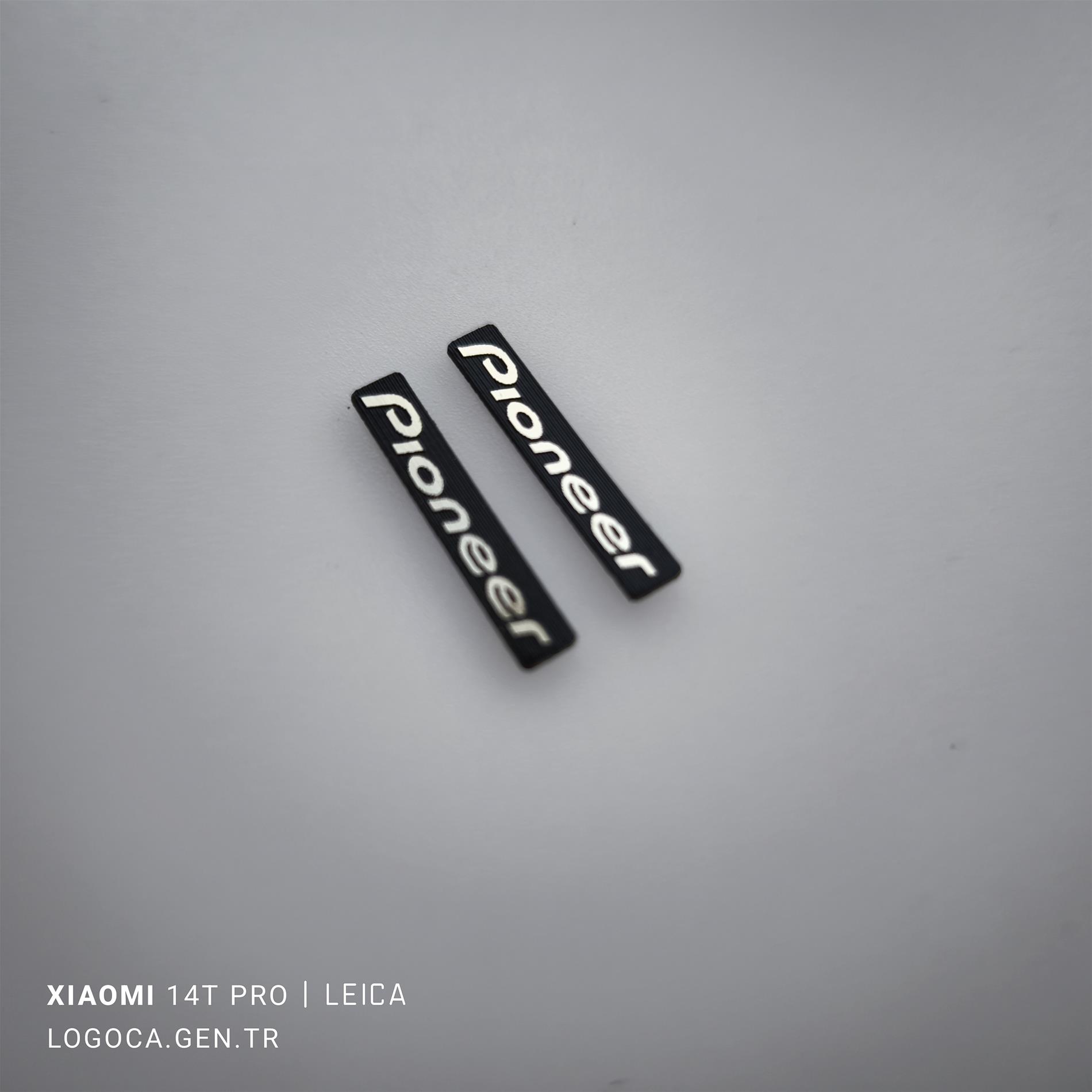 Pioneer Yeni tip araba teybi logosu 2 adet - Resim 4