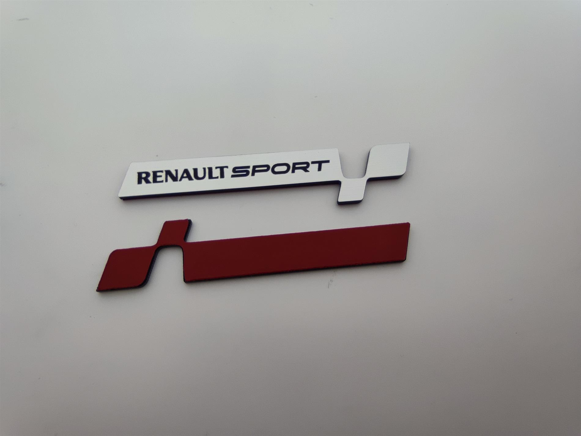 Renault sport gümüş renk bayraklı etiket - Resim 2
