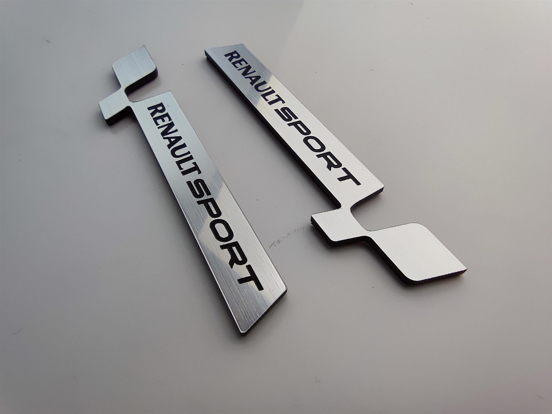 Renault sport gümüş renk bayraklı etiket - Resim 4