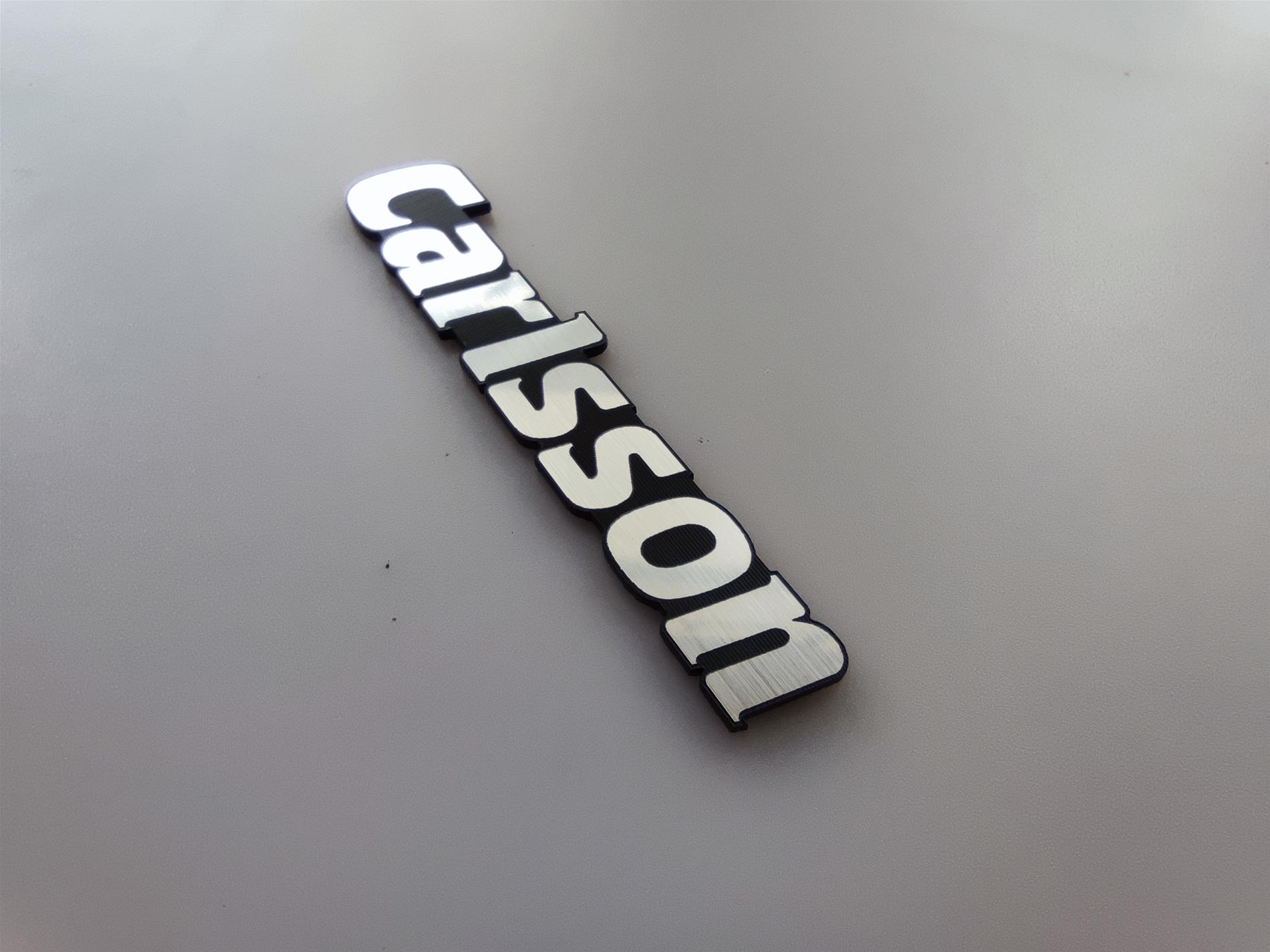 Carlsson Platik etiket Alüminyum Görünümlü - Resim 2