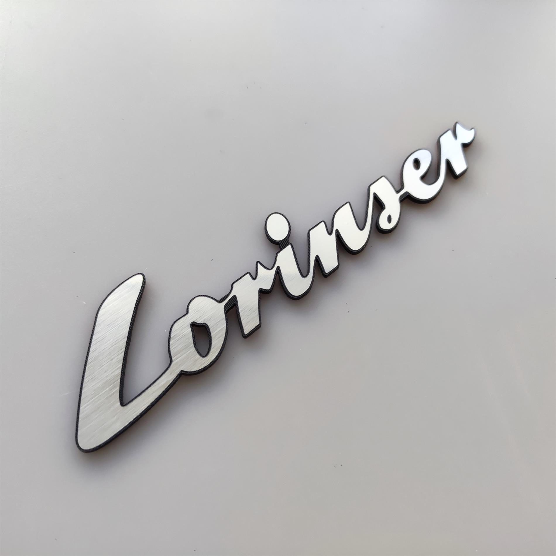 Lorinser yazı plastik Etiket