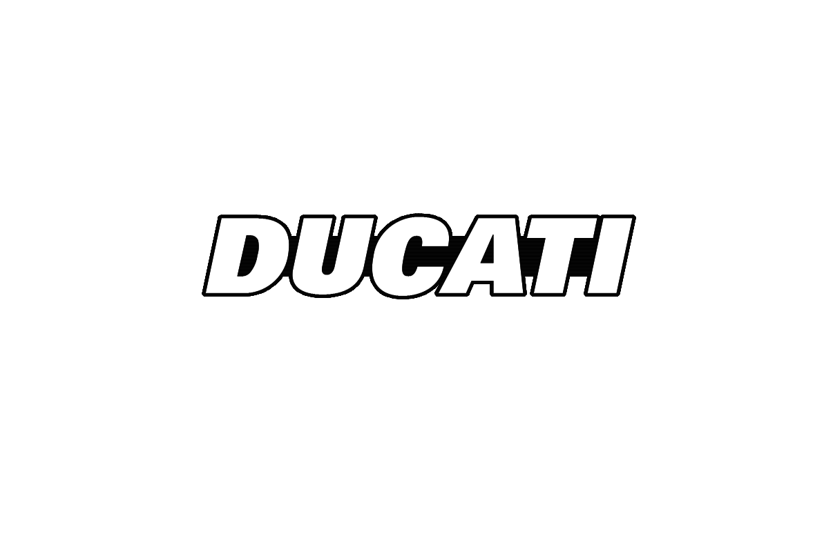 Ducati motosiklet yazısı 2 li takım 11x2.1cm