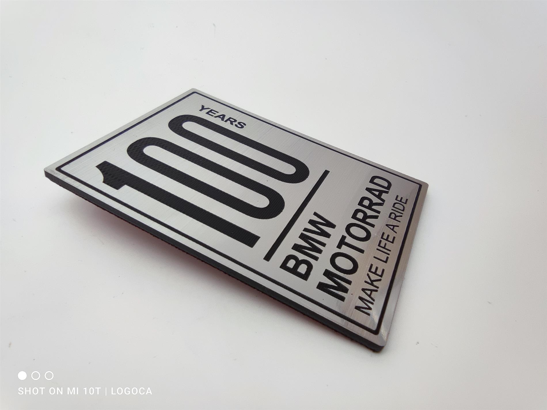 Bmw motorrad 100. yıl etiketi Gümüş Renk Make life a ride - Resim 2
