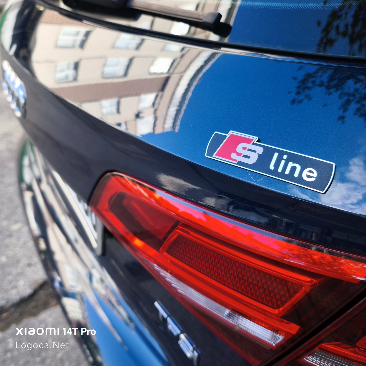 Audi S Line Amblem Logo (Gümüş/Siyah/kırmızı Plastik) - Hızlı Kargo - Resim 3