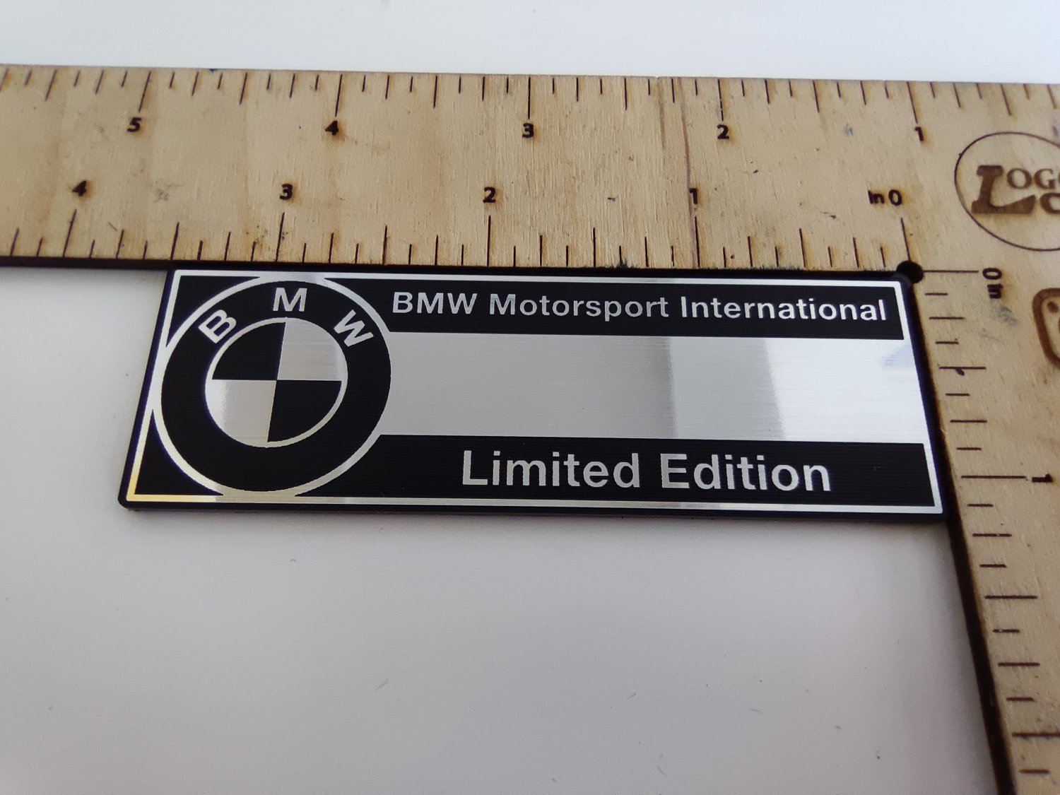 Kişiselleştirilebilir 9x3cm plastik etiket  gümüş siyah  - Resim 6