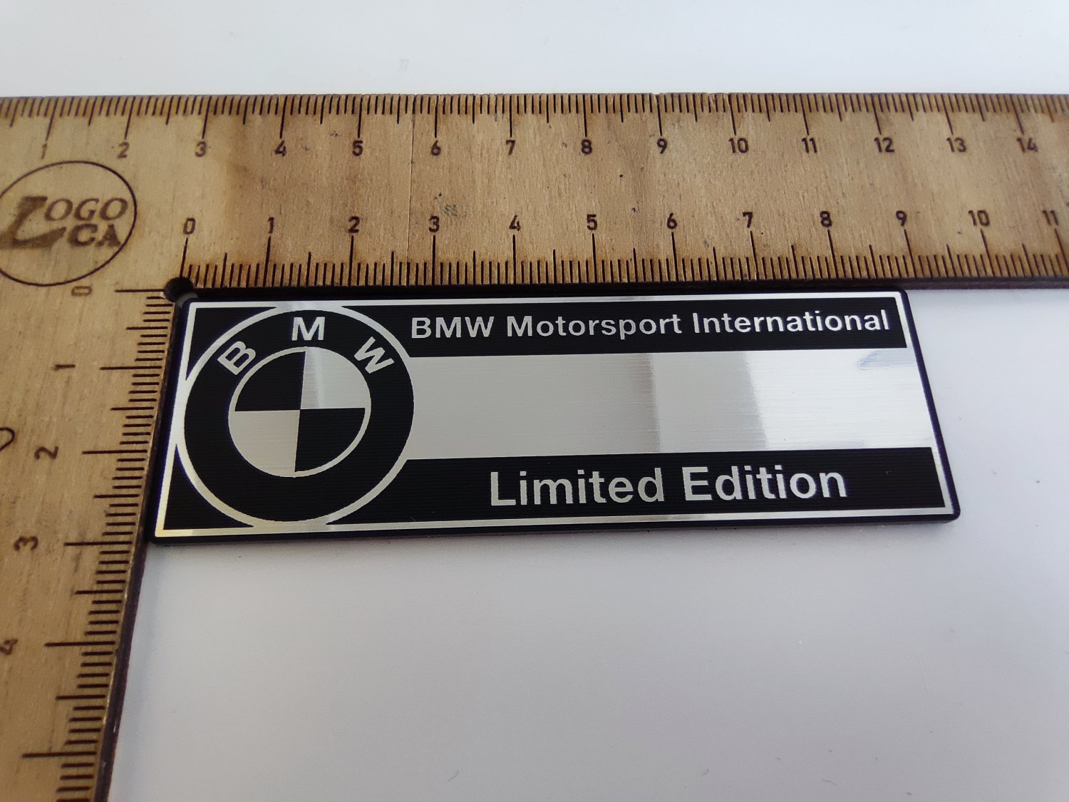 Kişiselleştirilebilir 9x3cm plastik etiket  gümüş siyah  - Resim 5