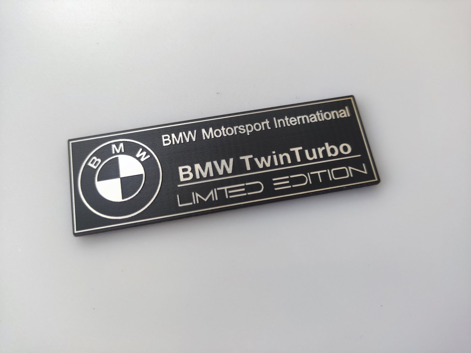 Kişiselleştirilebilir 9x3cm plastik etiket Siyah - Resim 2