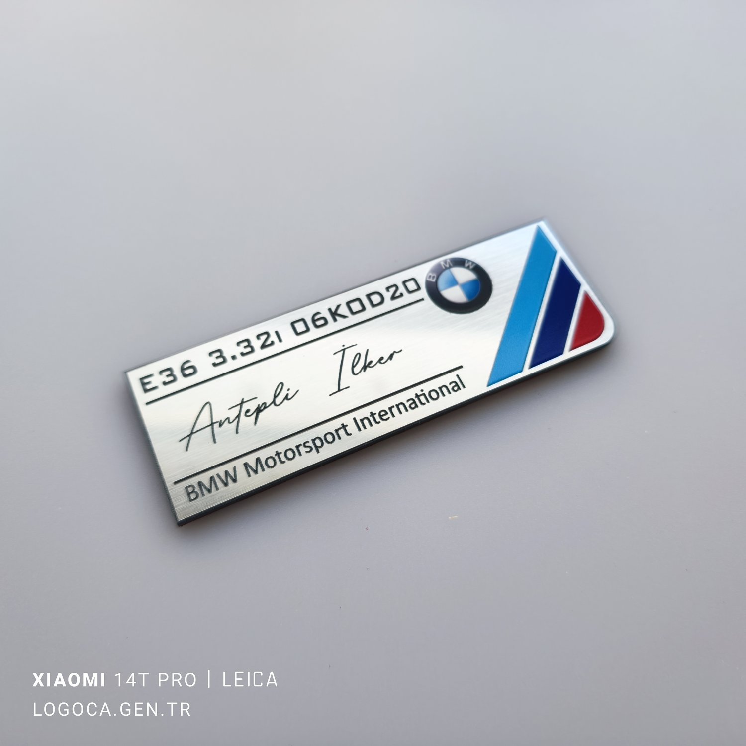 BMW M renkli Kişiselleştirilebilir 100x35mm Etiket - Resim 4