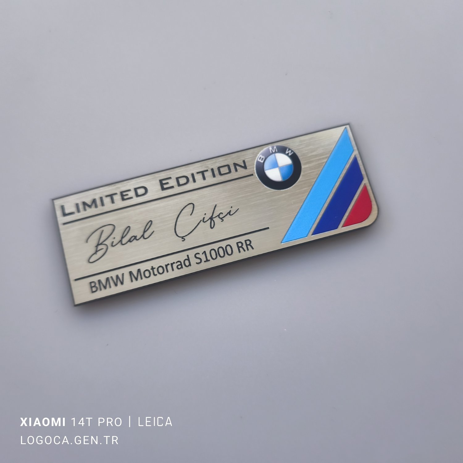 BMW M renkli Kişiselleştirilebilir 100x35mm Etiket - Resim 5