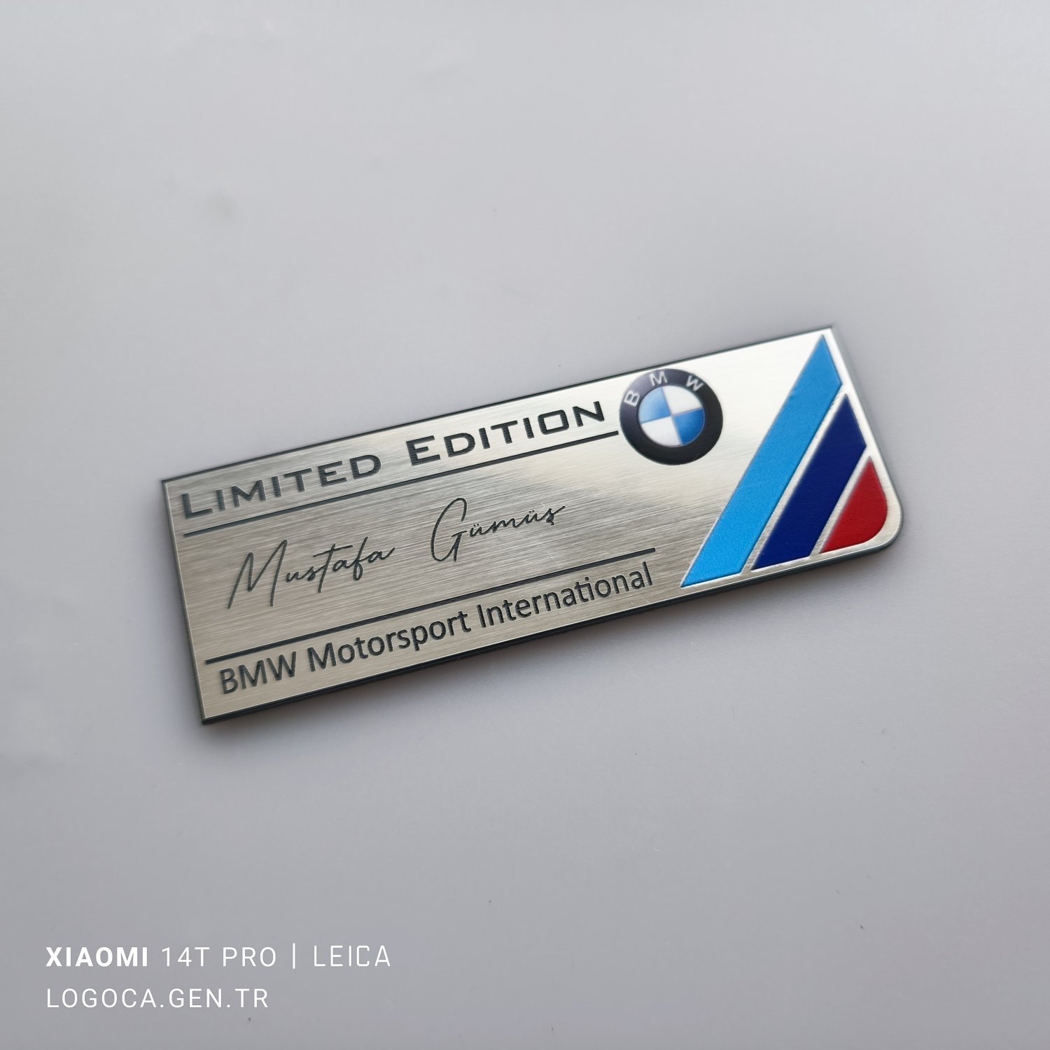 BMW M renkli Kişiselleştirilebilir 100x35mm Etiket - Resim 7