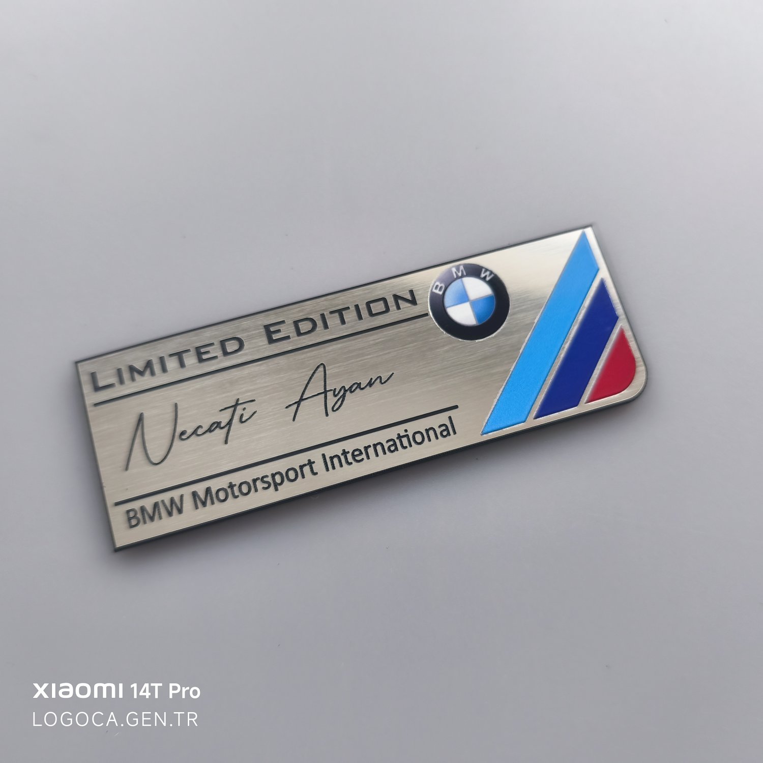 BMW M renkli Kişiselleştirilebilir 100x35mm Etiket - Resim 9