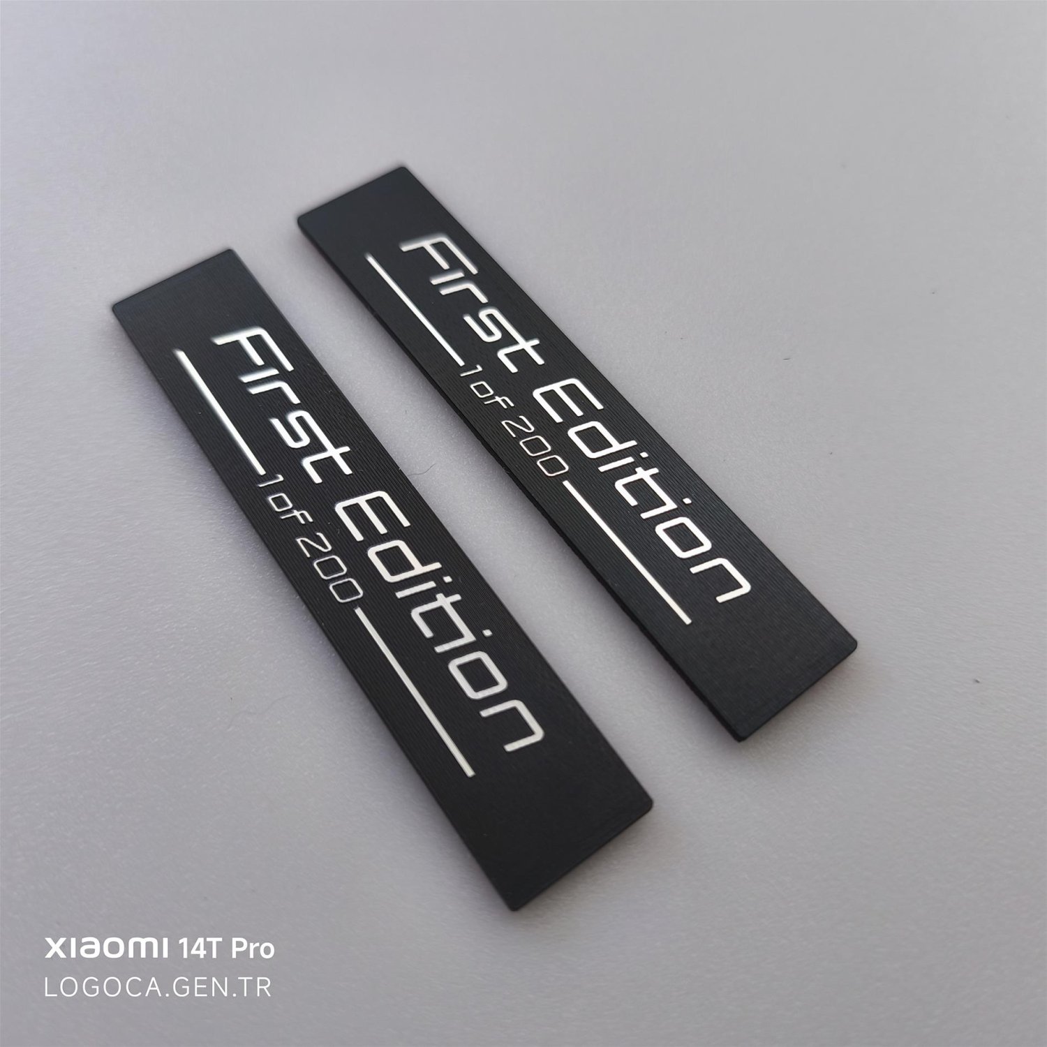 2 adet BMW First Edition Gümüş & Siyah plastik Çıkartma - 10x2cm - Kendinden Yapışkanlı