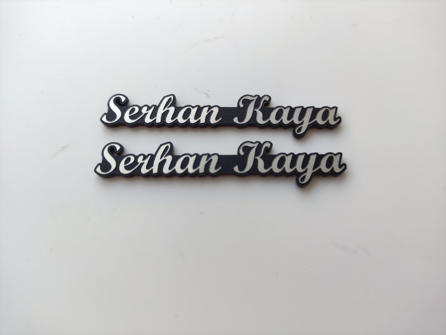 Kişiye Özel İsim Etiketleri (2'li Set) - Plastik, El Yazısı Tasarım - Resim 2