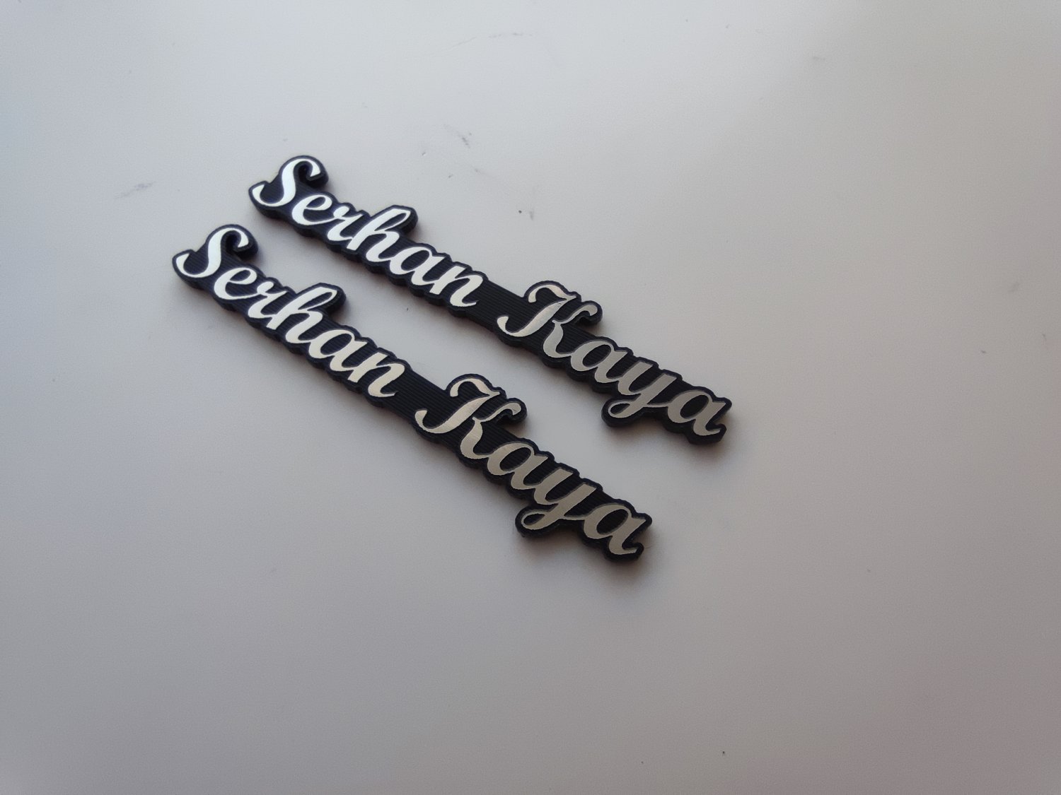 Kişiye Özel İsim Etiketleri (2'li Set) - Plastik, El Yazısı Tasarım - Resim 3