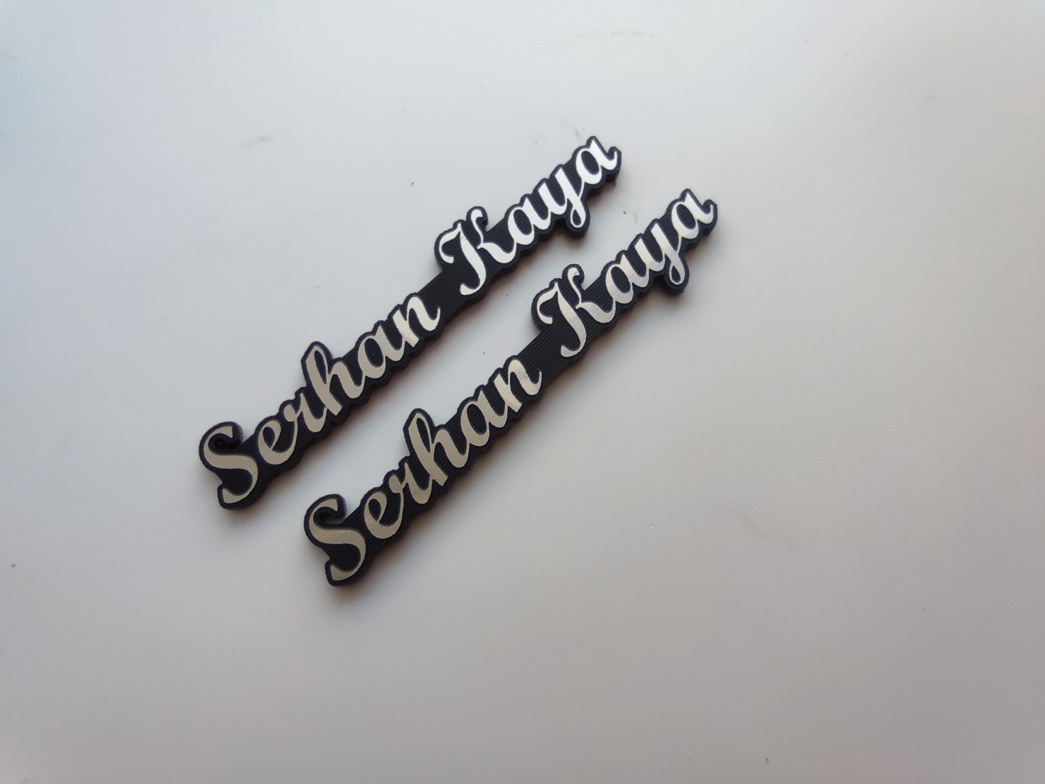 Kişiye Özel İsim Etiketleri (2'li Set) - Plastik, El Yazısı Tasarım - Resim 4