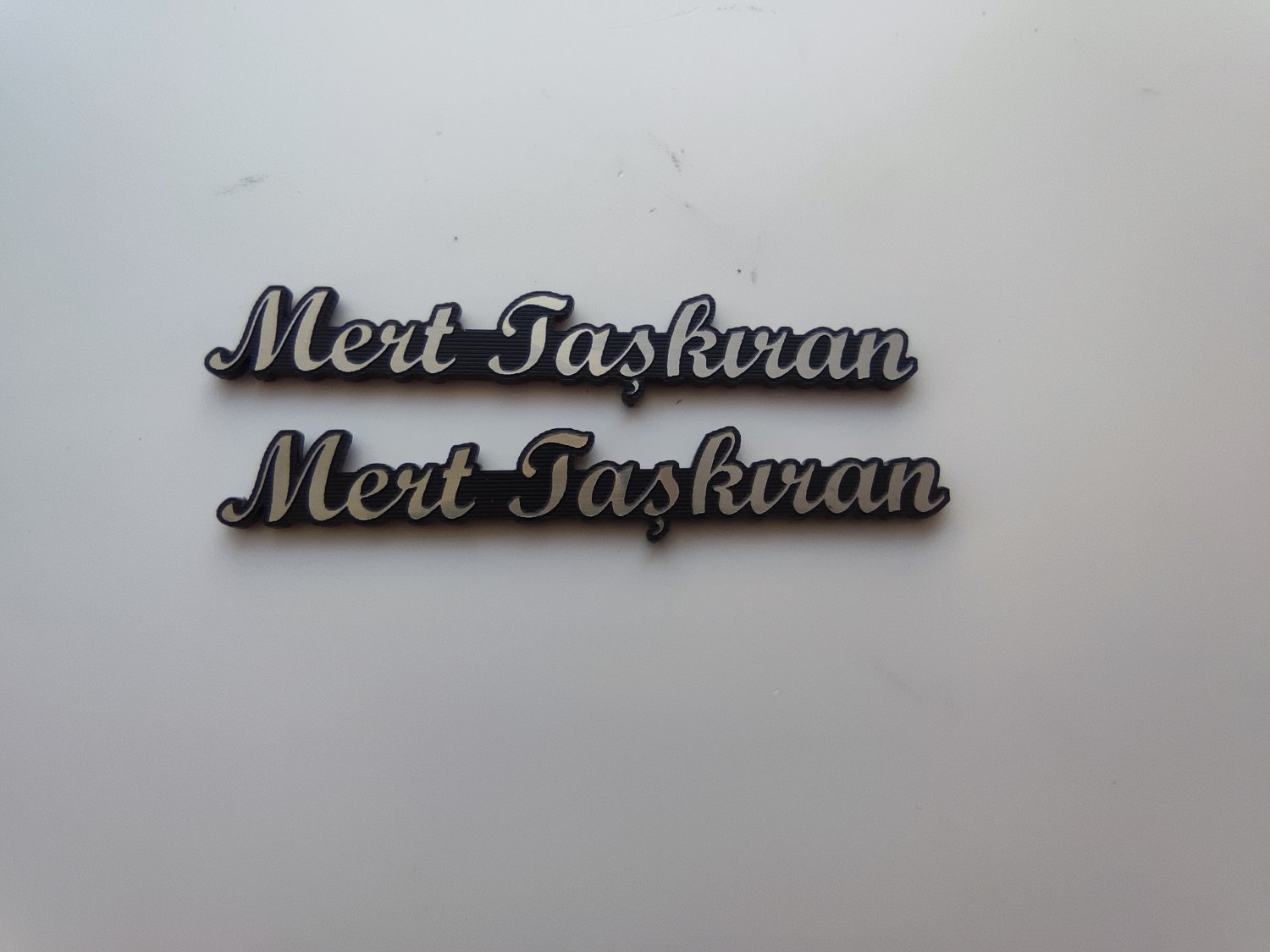 Kişiye Özel İsim Etiketleri (2'li Set) - Plastik, El Yazısı Tasarım - Resim 5