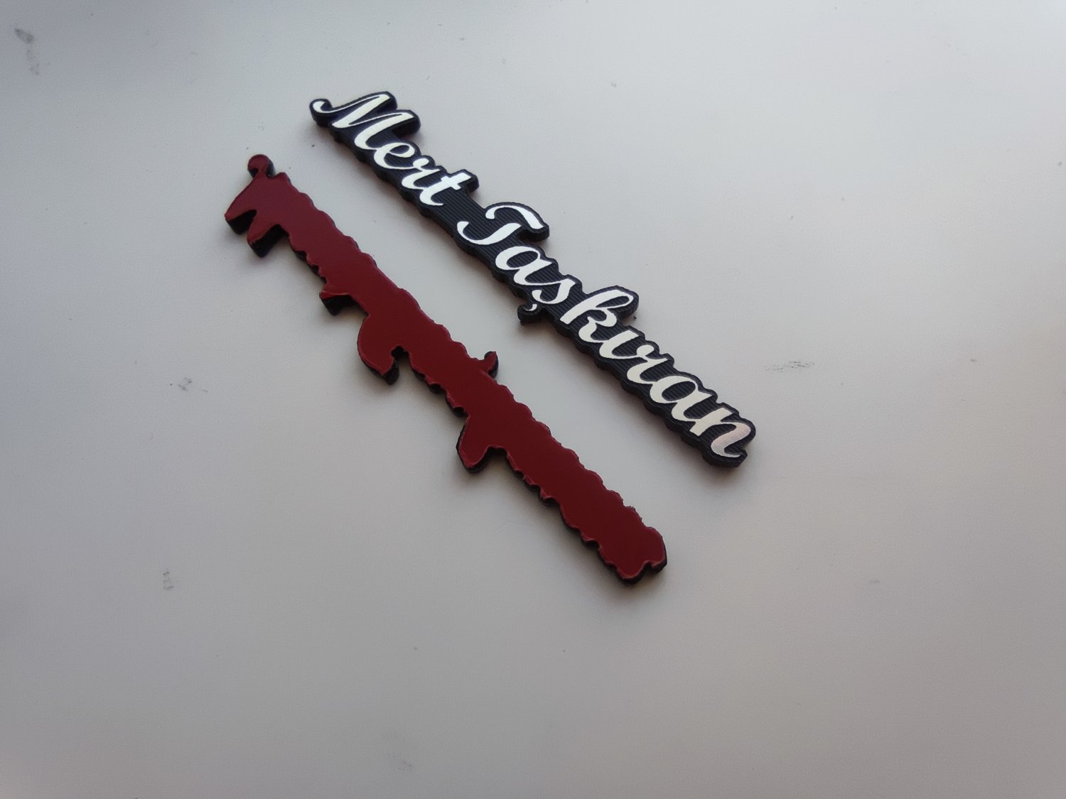 Kişiye Özel İsim Etiketleri (2'li Set) - Plastik, El Yazısı Tasarım