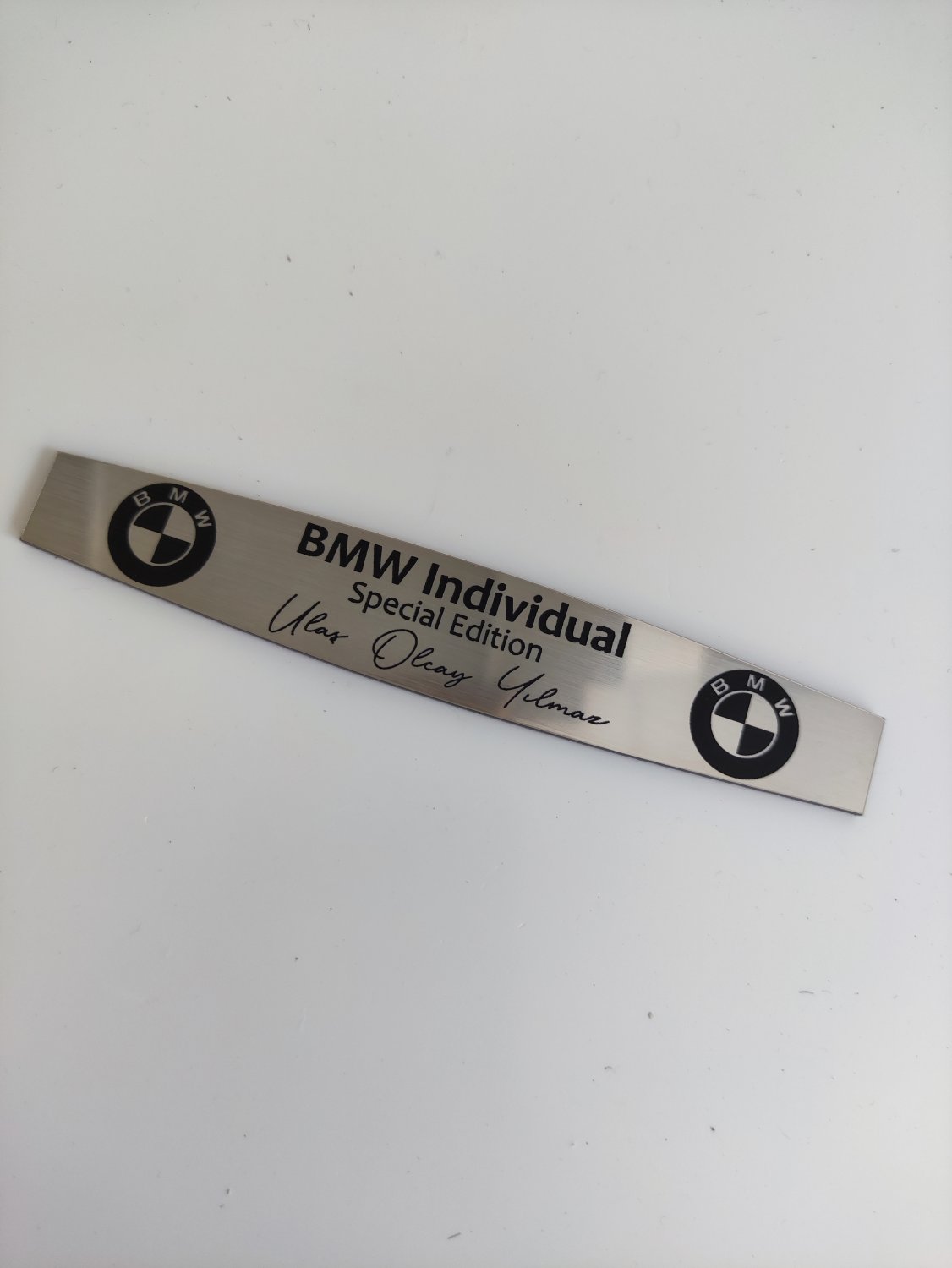 BMW çift logolu dekoratif plastik etiket - Resim 6