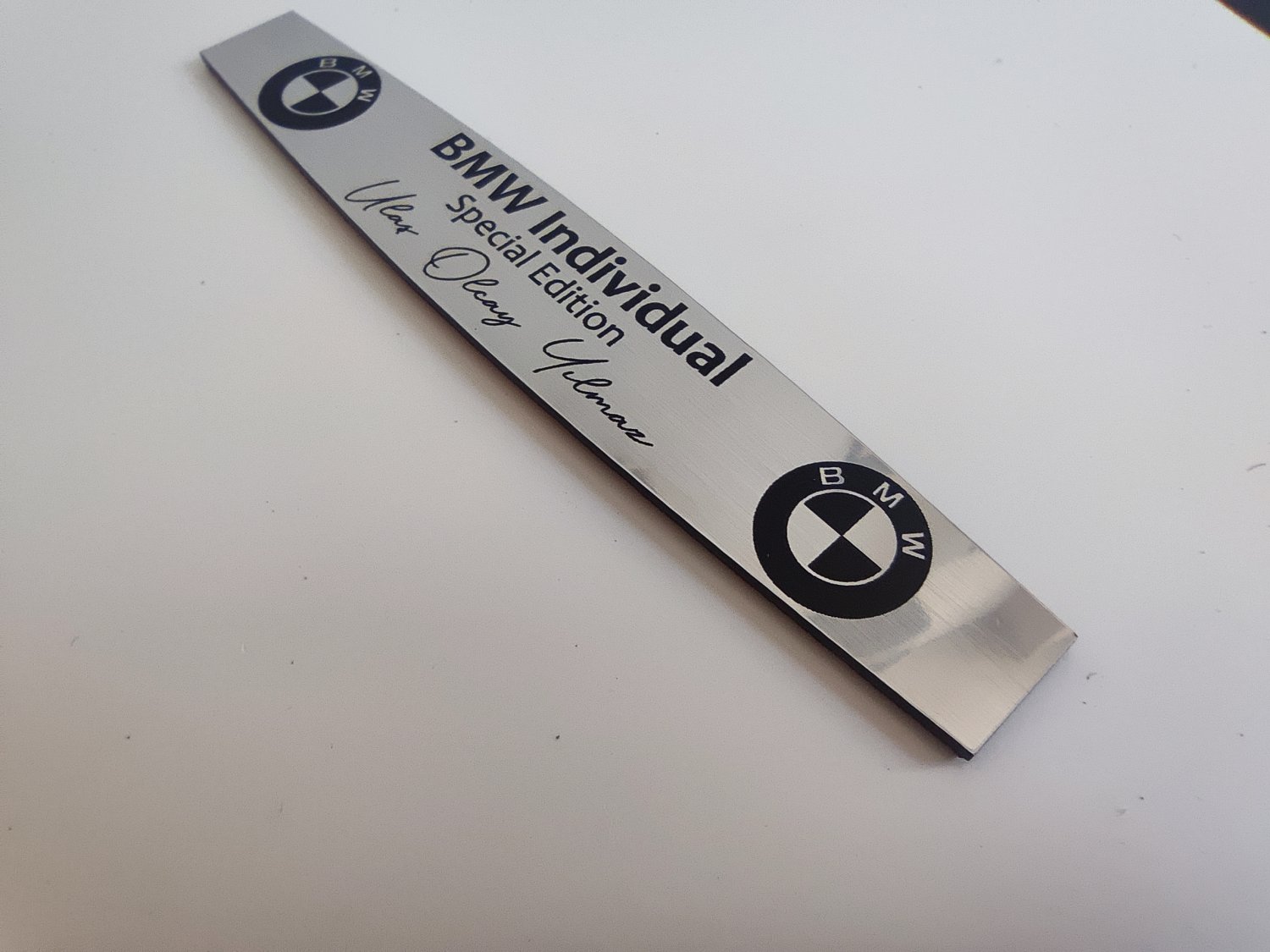 BMW çift logolu dekoratif plastik etiket - Resim 8