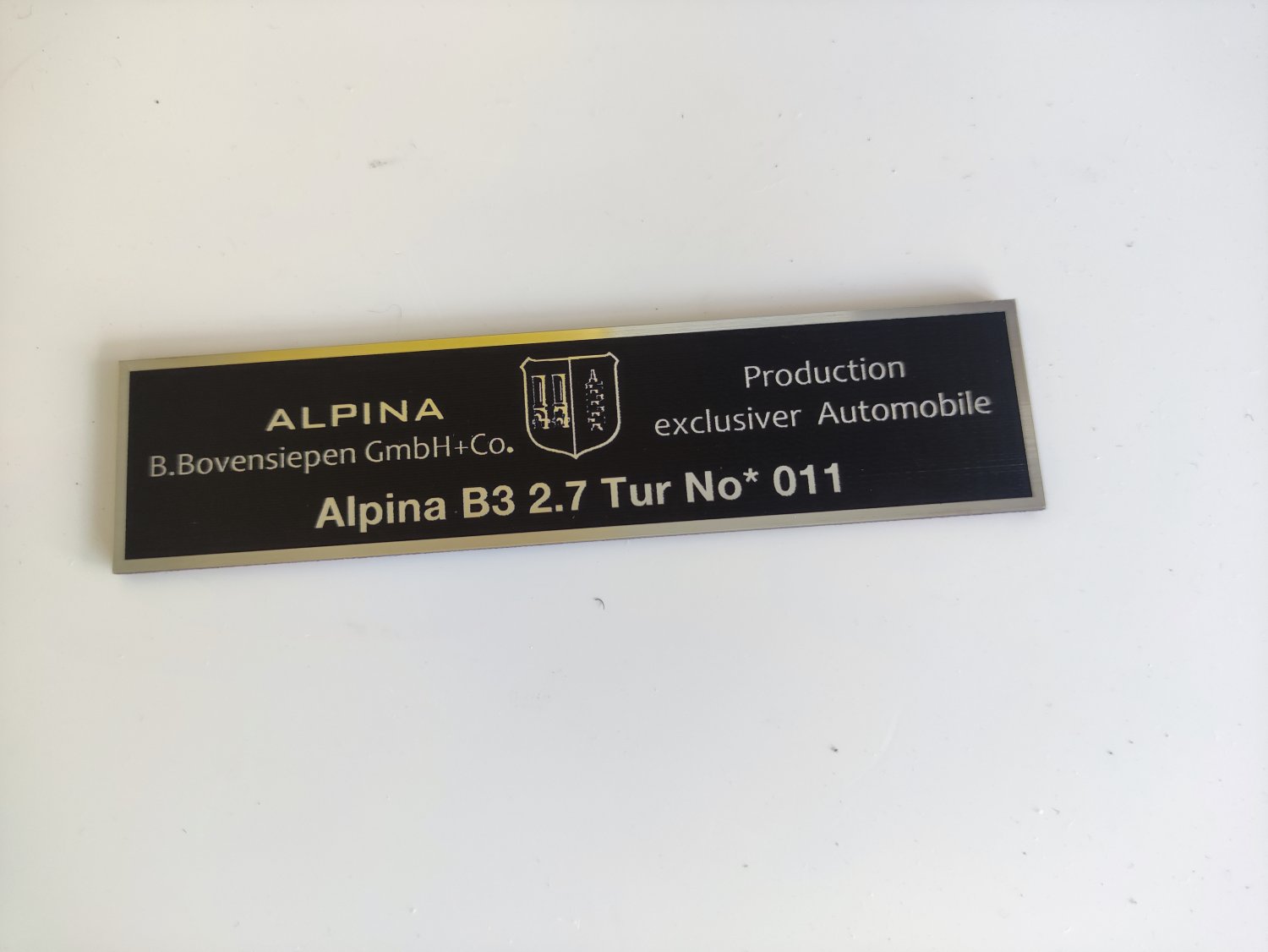 BMW Alpina plaket 2 farklı ölçü Özelleştirilebilir b.boven siepen  gmbh+co - Resim 6