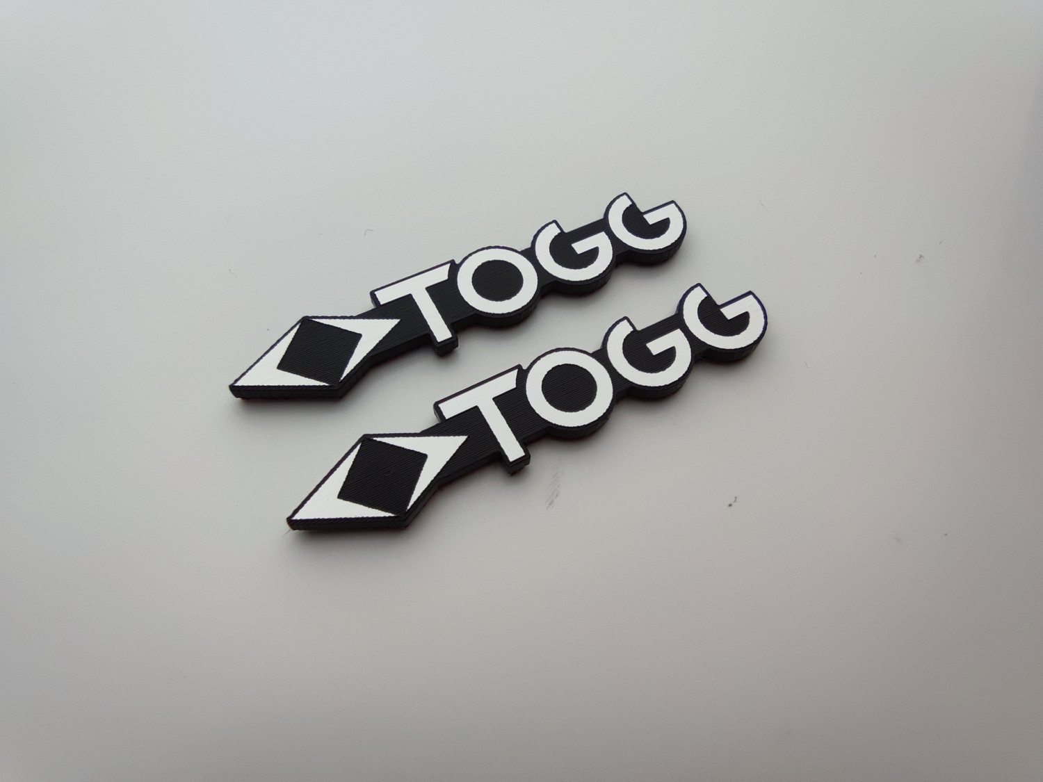 Togg Logo Mini Plastik Etiket 2'li Set | Dayanıklı ve Şık - Resim 2