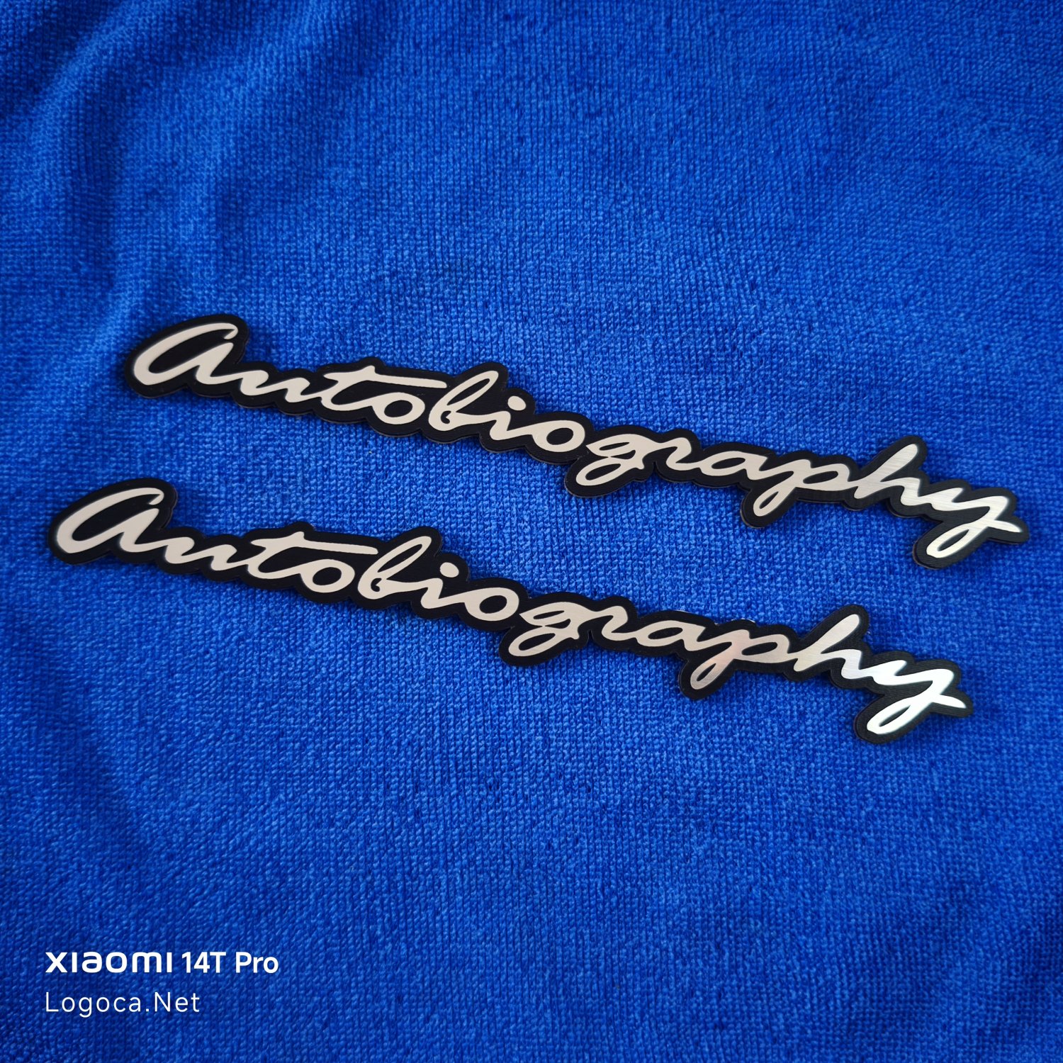 Range Rover Autobiography çerçevesiz el yazı plastik etiket - Resim 6