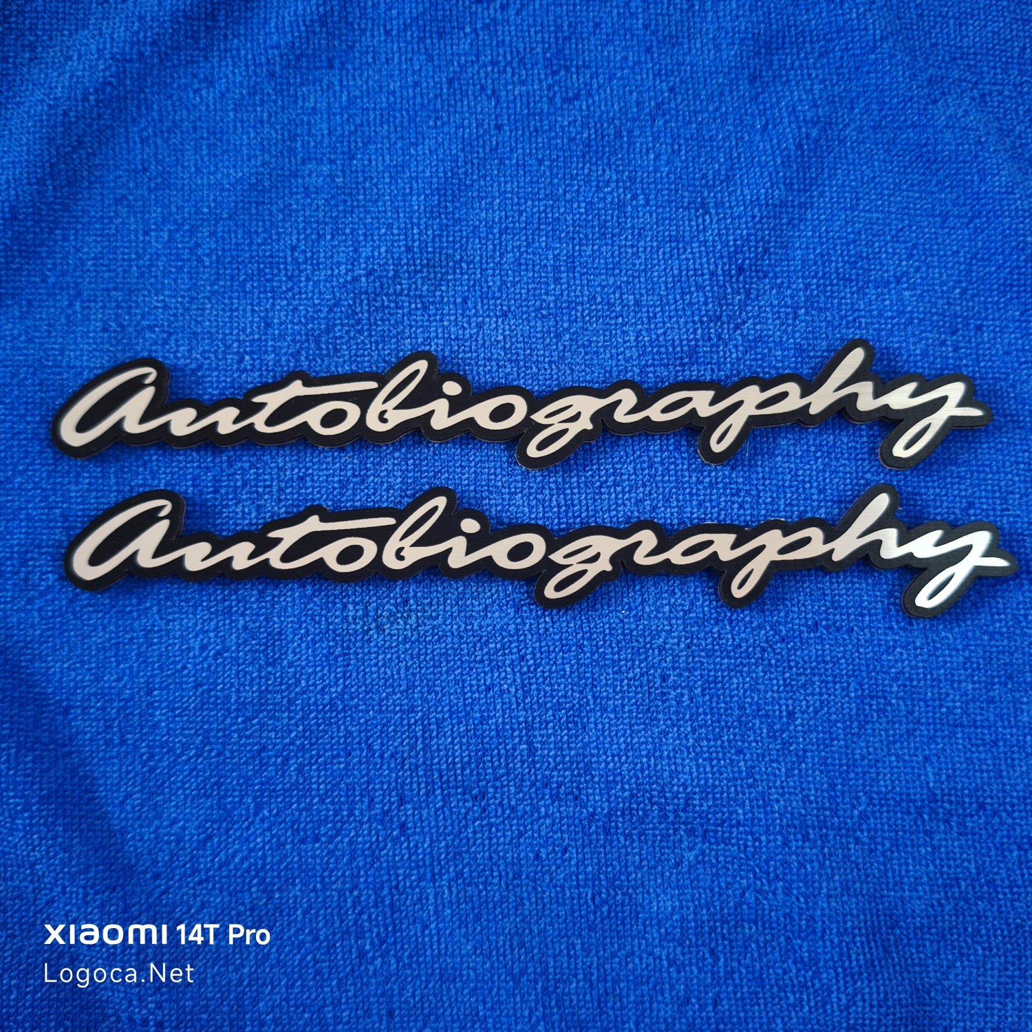 Range Rover Autobiography çerçevesiz el yazı plastik etiket - Resim 2