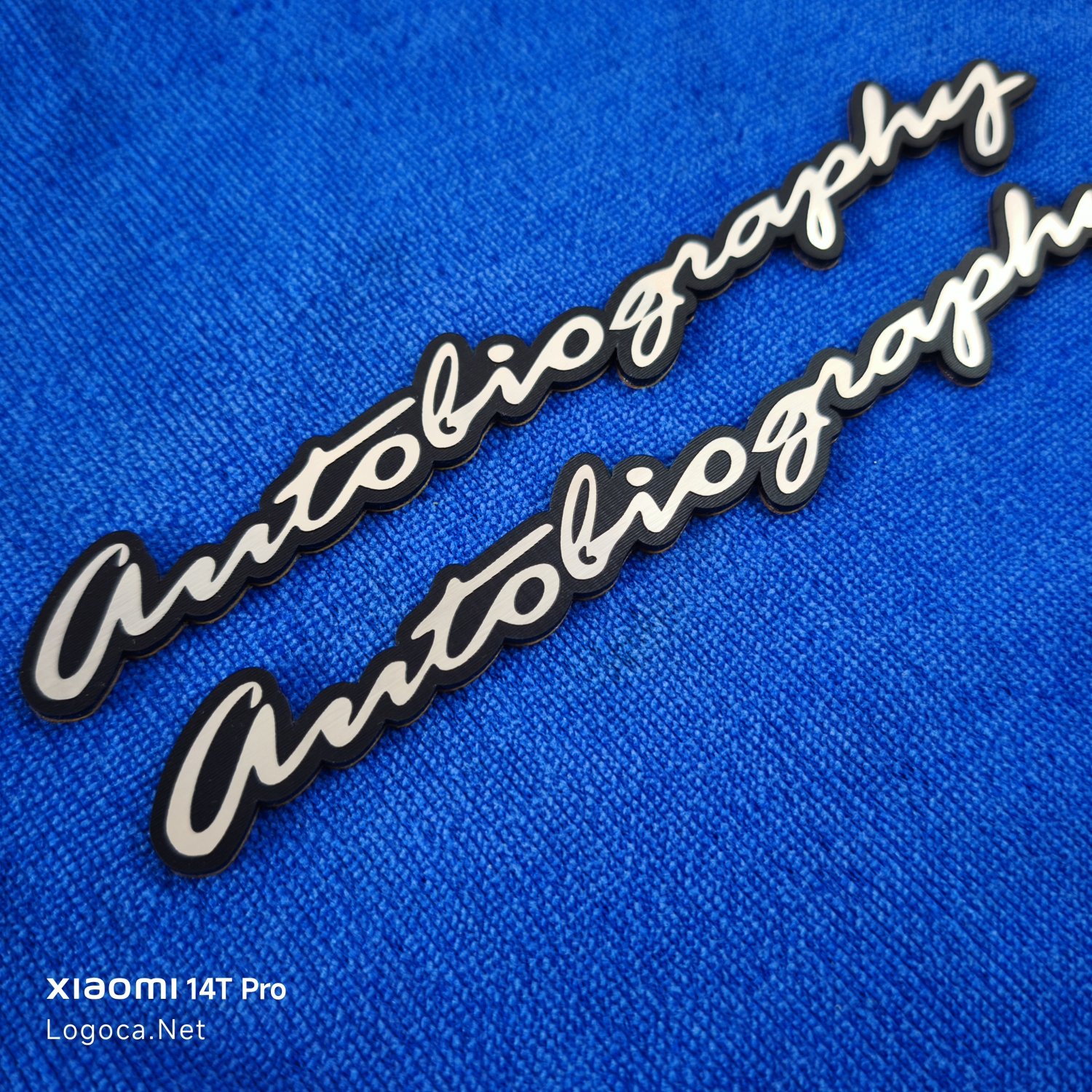 Range Rover Autobiography çerçevesiz el yazı plastik etiket