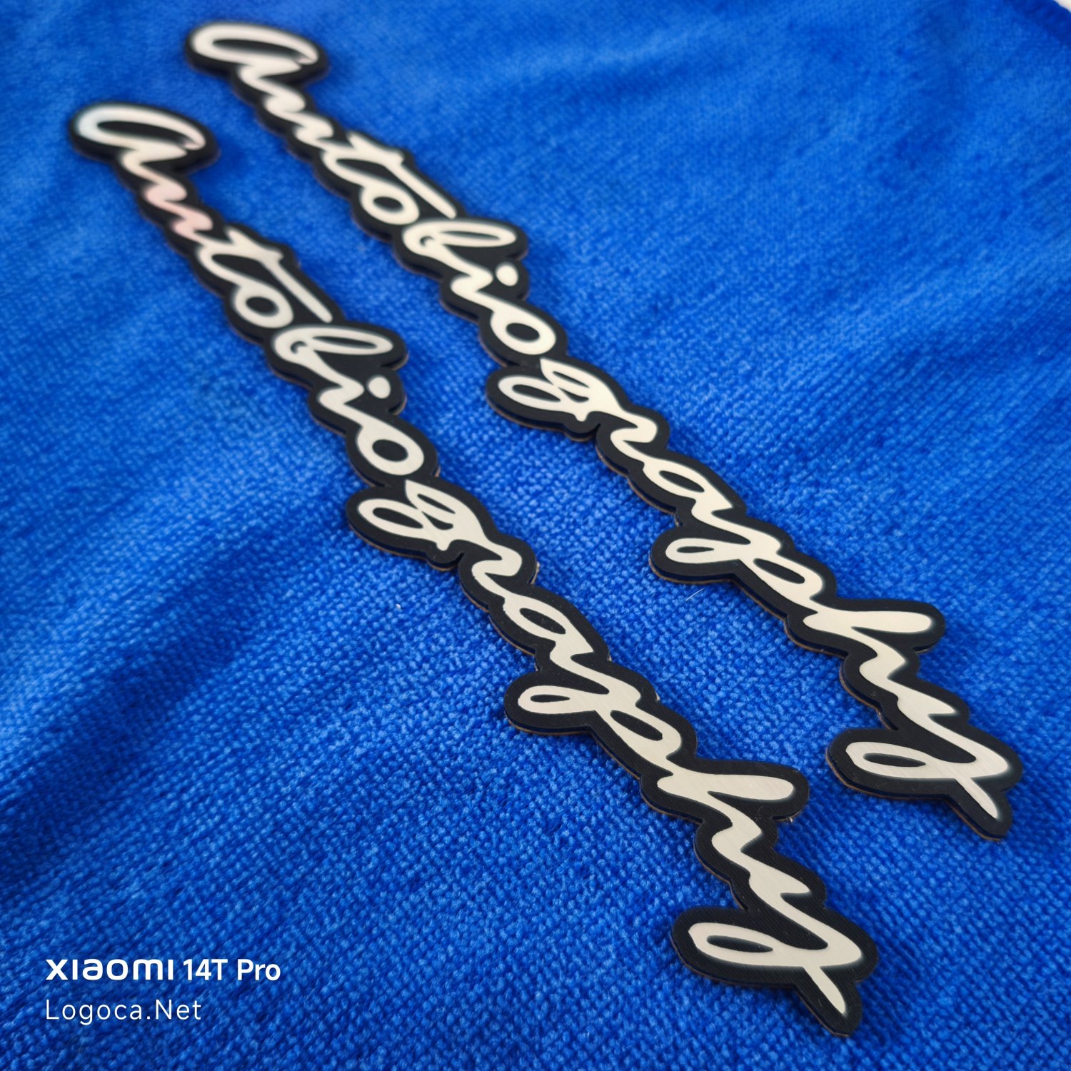 Range Rover Autobiography çerçevesiz el yazı plastik etiket - Resim 3