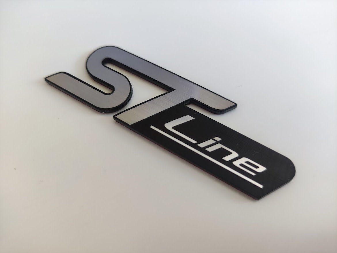 Ford ST Line Amblem Logosu - Kaliteli Plastik Etiket