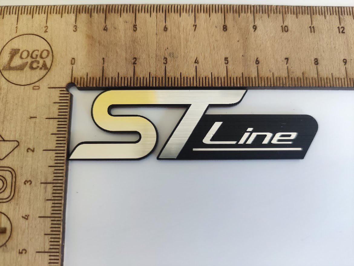 Ford ST Line Amblem Logosu - Kaliteli Plastik Etiket - Resim 2