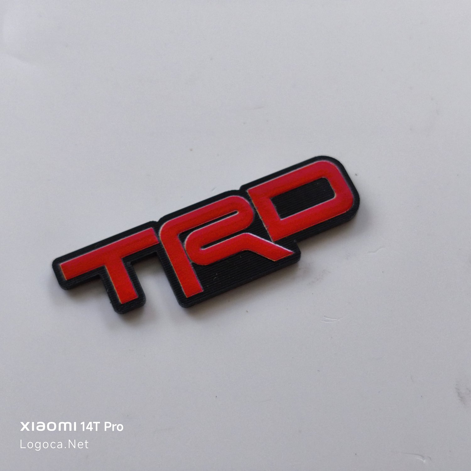 Toyota TRD Kırmızı Siyah Kabartmalı 3D Logo Amblem Sticker