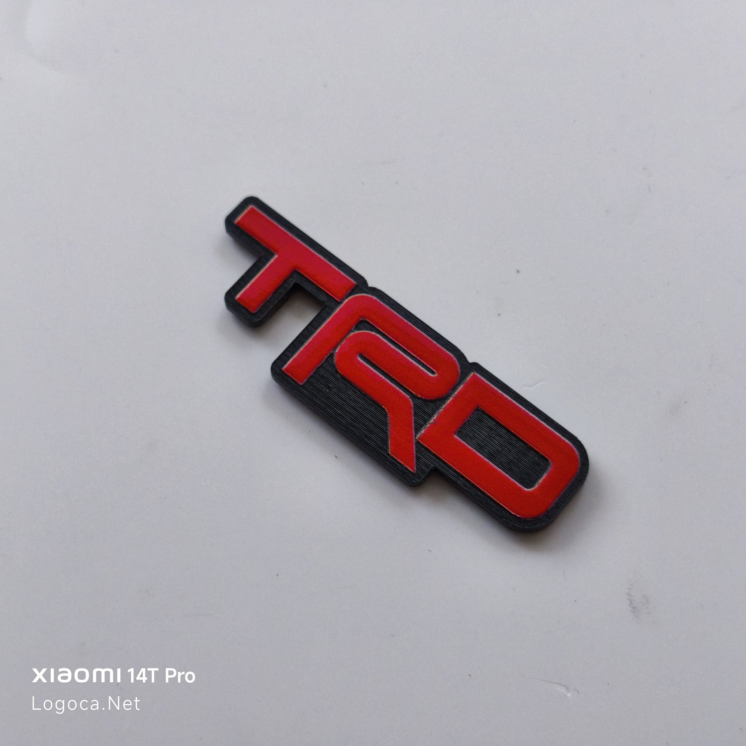 Toyota TRD Kırmızı Siyah Kabartmalı 3D Logo Amblem Sticker - Resim 3