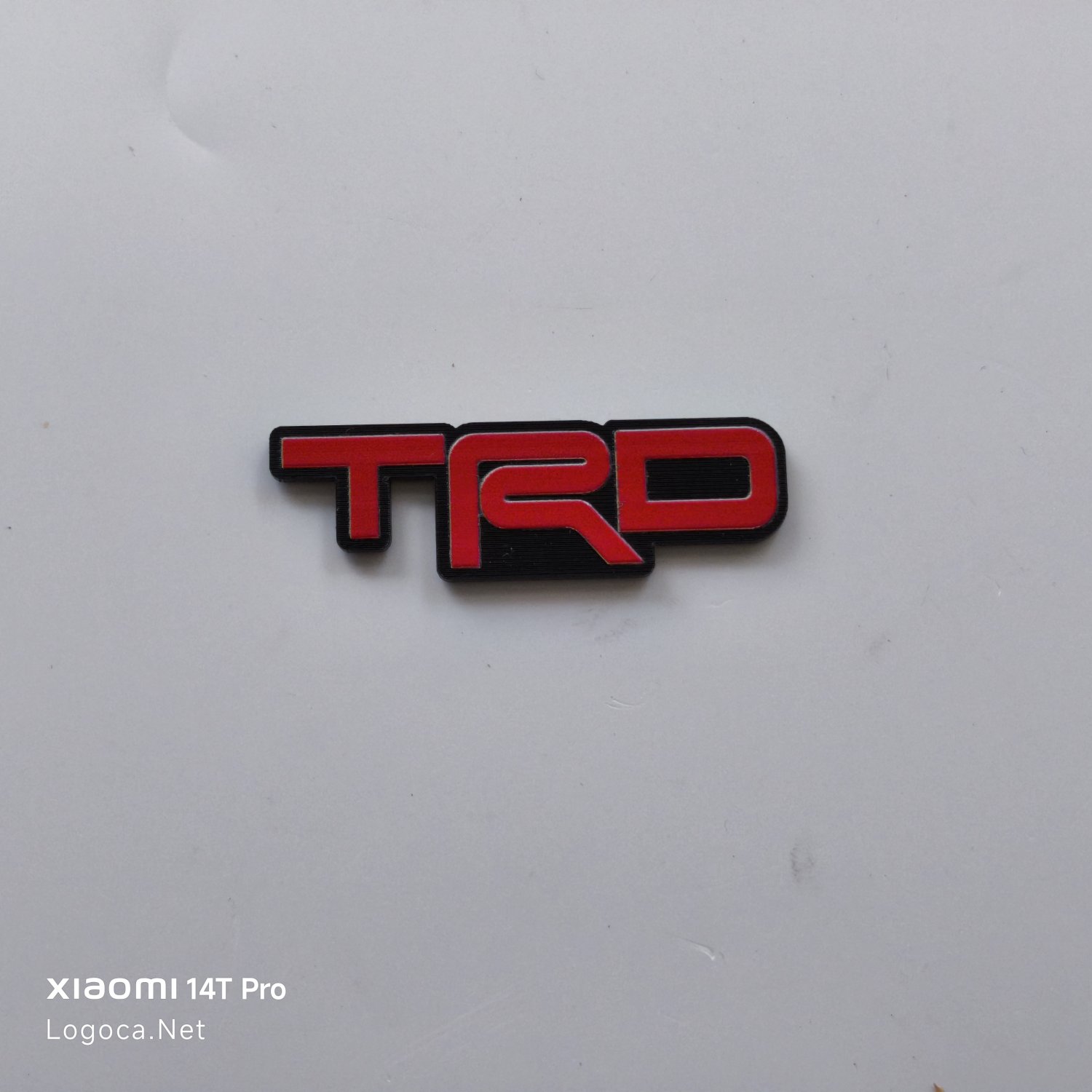 Toyota TRD Kırmızı Siyah Kabartmalı 3D Logo Amblem Sticker - Resim 4