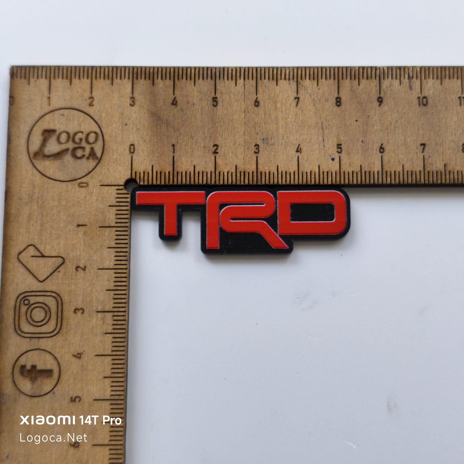 Toyota TRD Kırmızı Siyah Kabartmalı 3D Logo Amblem Sticker - Resim 2