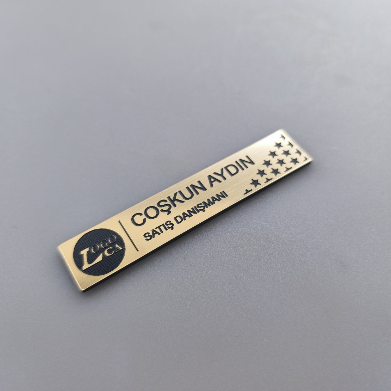 Özelleştirilebilir Şık Mıknatıslı Yaka Kartı 8x1,6cm - Pratik ve Zarif Çözüm - Resim 2